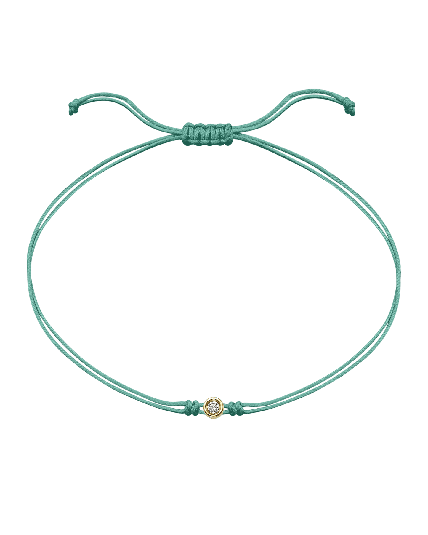 Le Classique String of Love Summer Édition - Or Jaune 14 carats Bracelets magal-dev Martini Pomme - Vert Pâle Small: 0.03 carats 