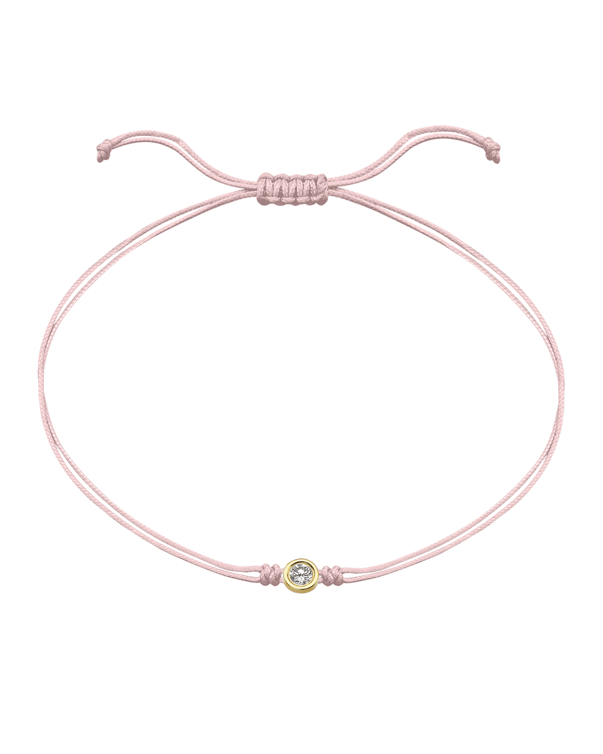 Le String of Love - Or Jaune 14 carats Bracelets magal-dev Rose Clair Large: 0.10 carats 