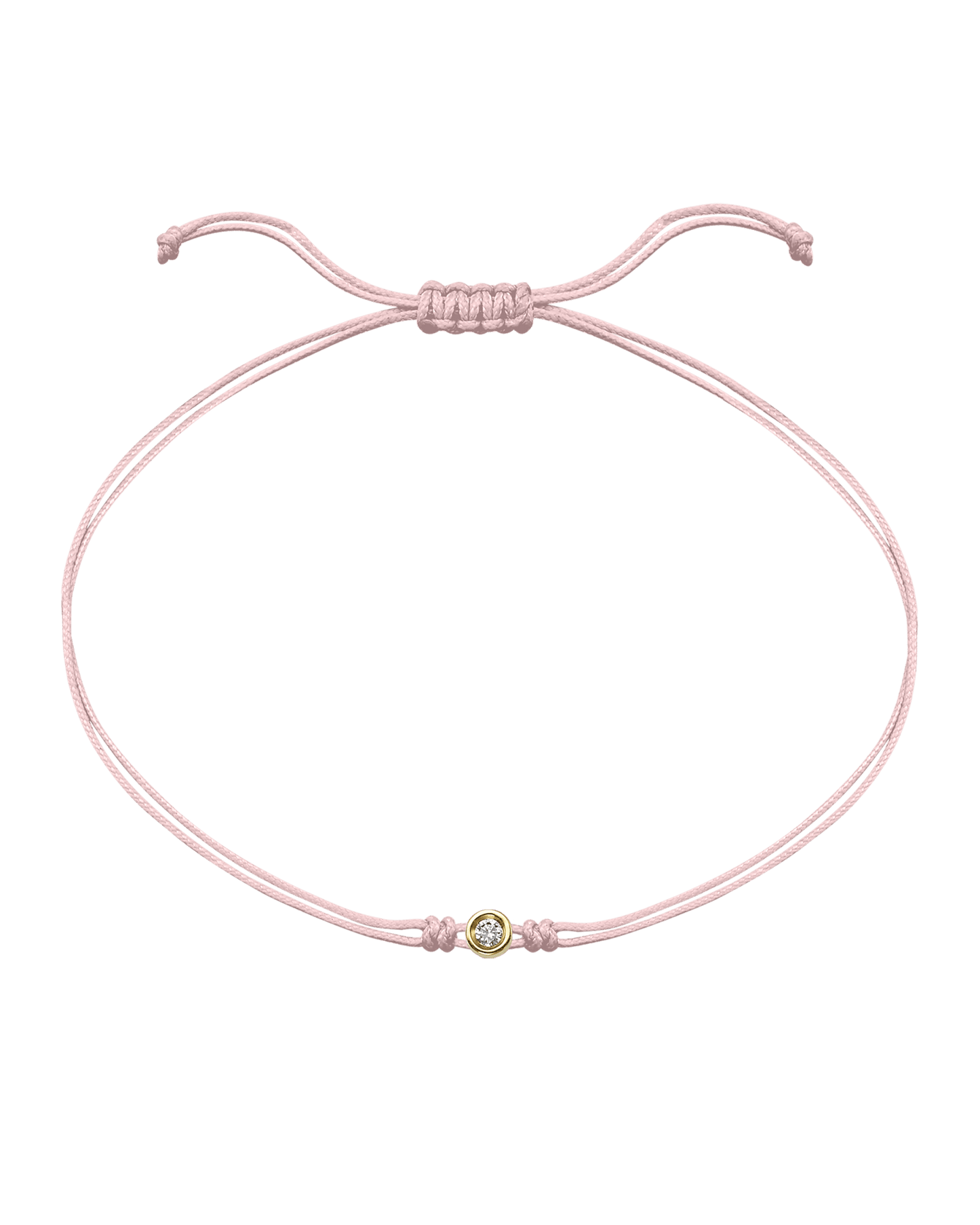 Le Classique String of Love Summer Édition - Or Jaune 14 carats Bracelets magal-dev Bellini Fraise - Rose Pâle Small: 0.03 carats 