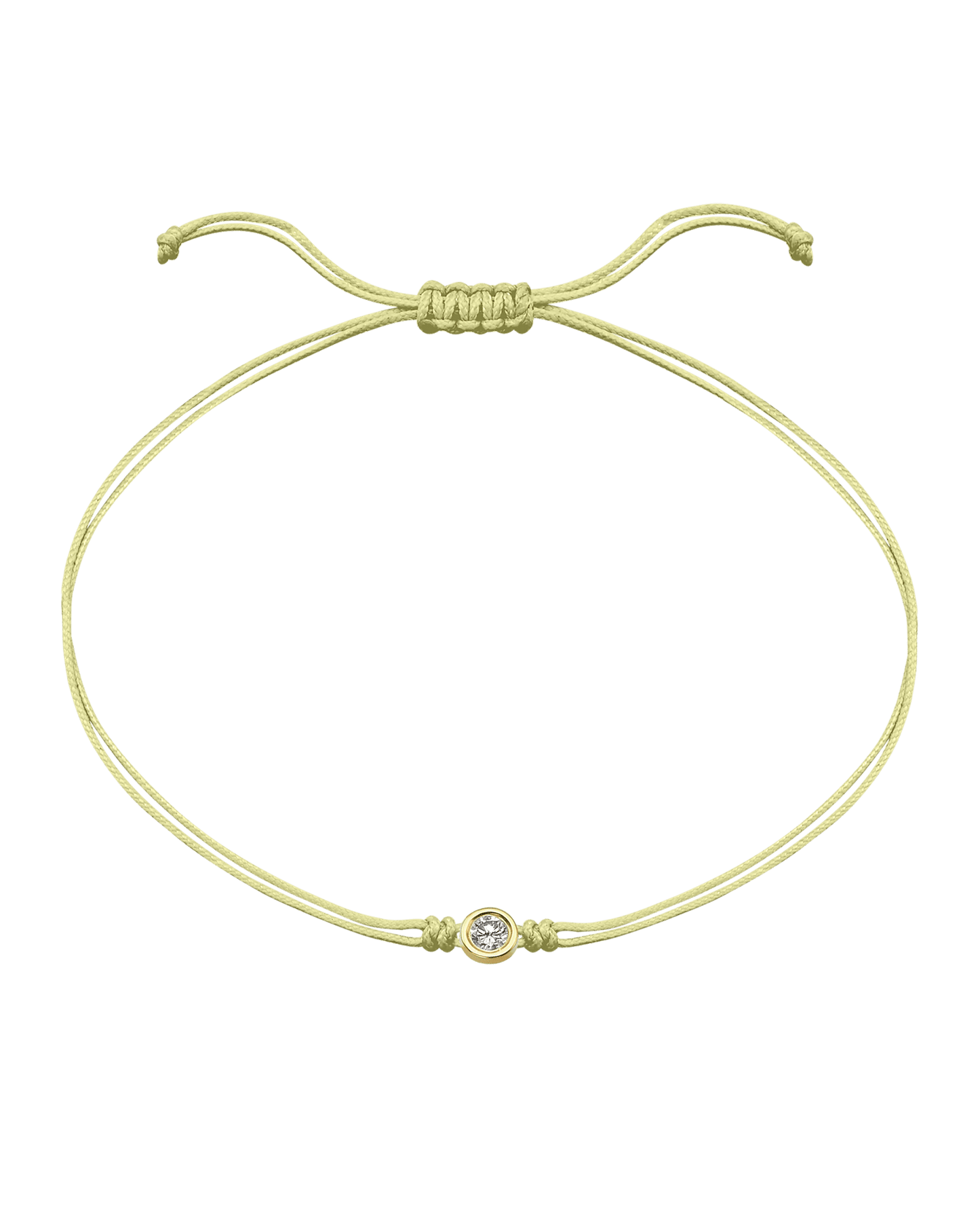 Le Classique String of Love Summer Édition - Or Jaune 14 carats Bracelets magal-dev Tropical Cosmopolitan - Jaune Pâle Large: 0.10 carats 