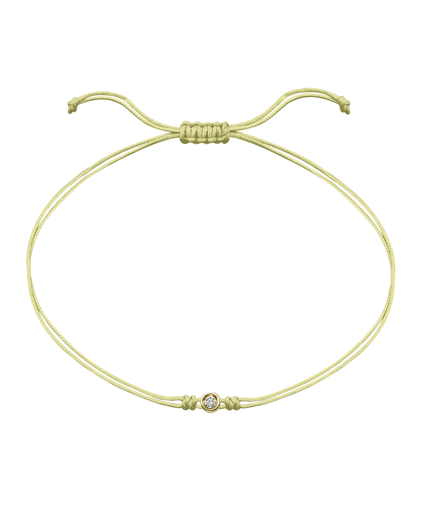 Le String of Love - Or Jaune 14 carats Bracelets magal-dev Jaune Clair Small: 0.03 carats 