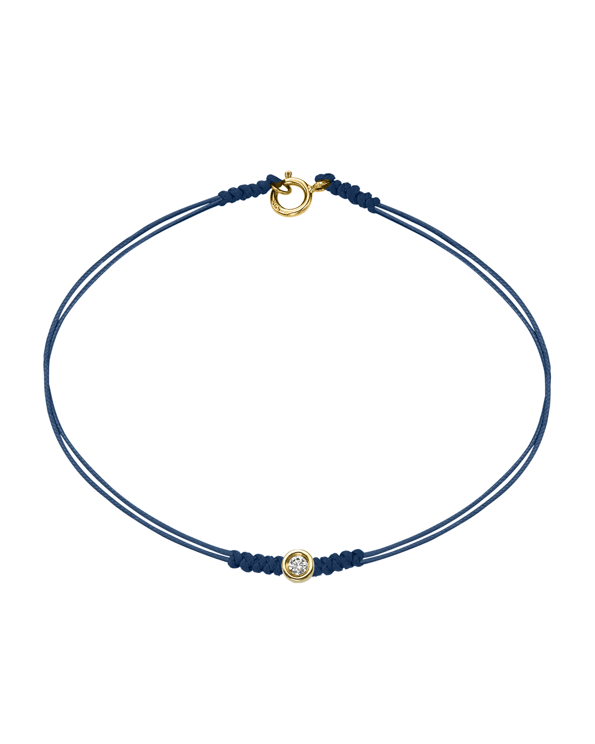 The Classic String of Love with clasp - 14K Yellow Gold Bracelets 14K Solid Gold Indigo Small: 0.03ct Small - 6 Inches (15.5cm)
