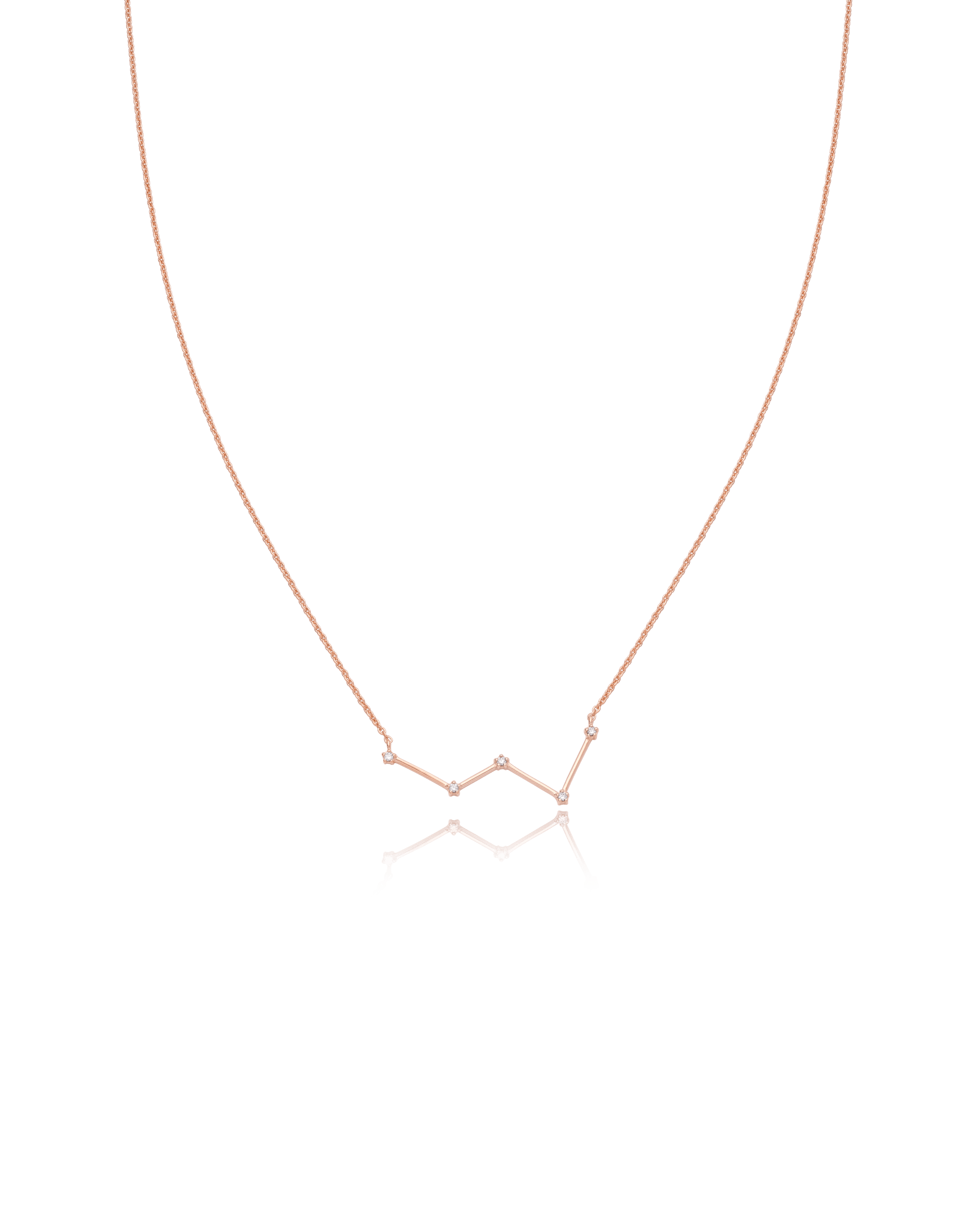 Ursa Major Constellation Necklace - 18K Rose Vermeil Necklaces magal-dev Cassiopeia 16" 