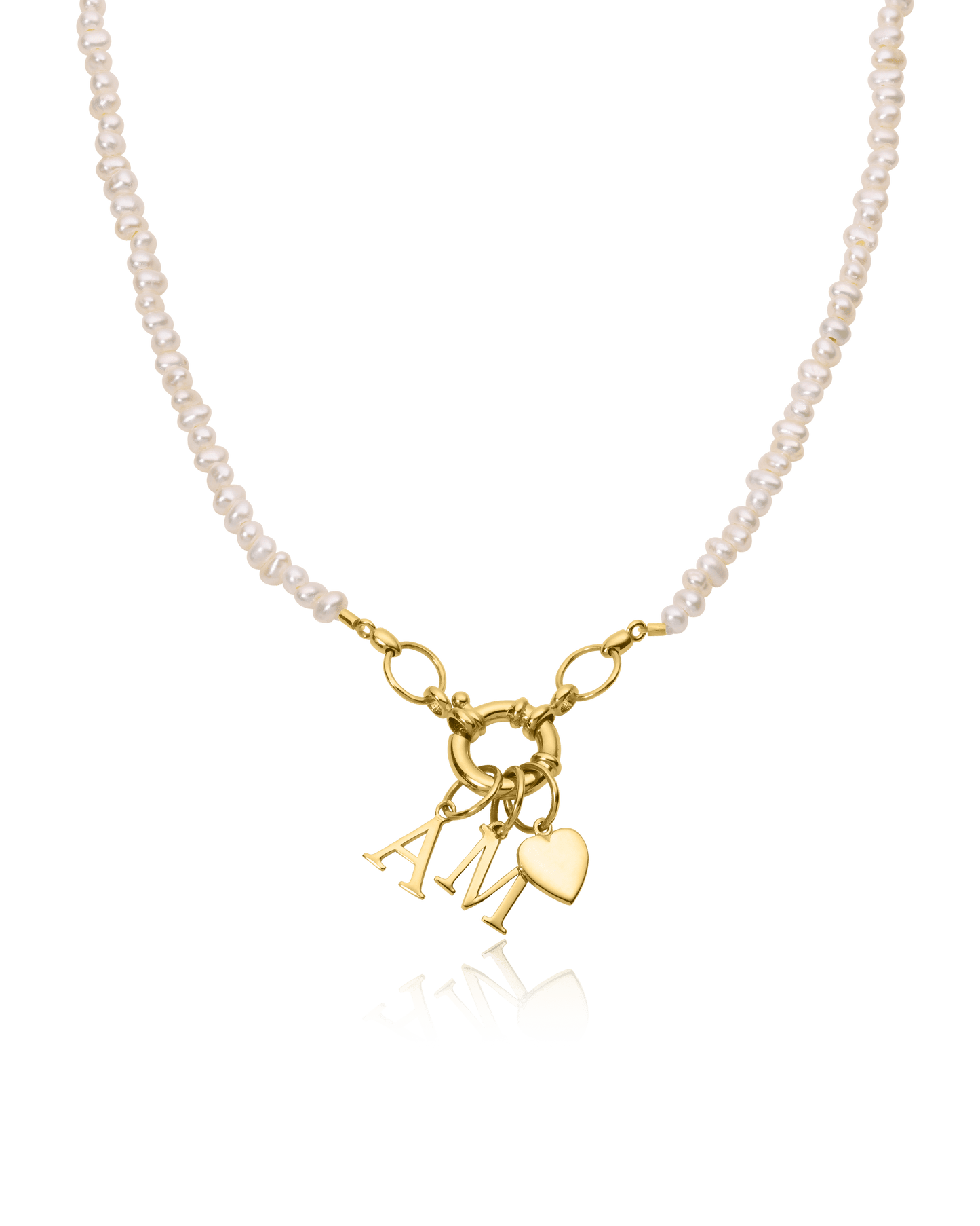 Watermelon Charm Lock Necklace - 18K Gold Vermeil Necklaces magal-dev Pearl (OUT OF STOCK) 1 Charm 16"