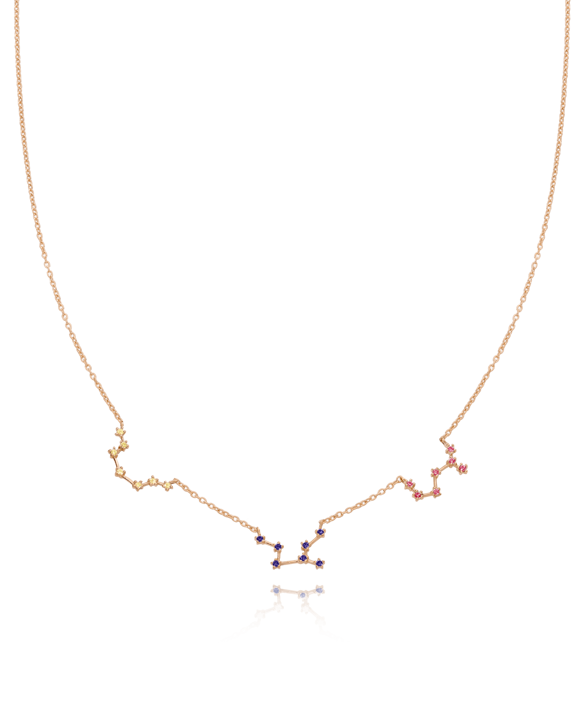 Constellation Birthstone Necklace - 18K Rose Vermeil Necklaces magal-dev 1 Constellation 16" 