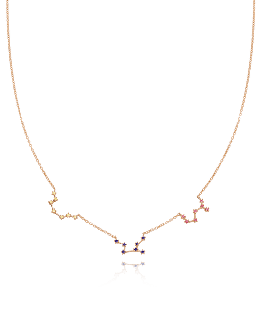 Constellation Birthstone Necklace - 18K Rose Vermeil Necklaces magal-dev 1 Constellation 16" 