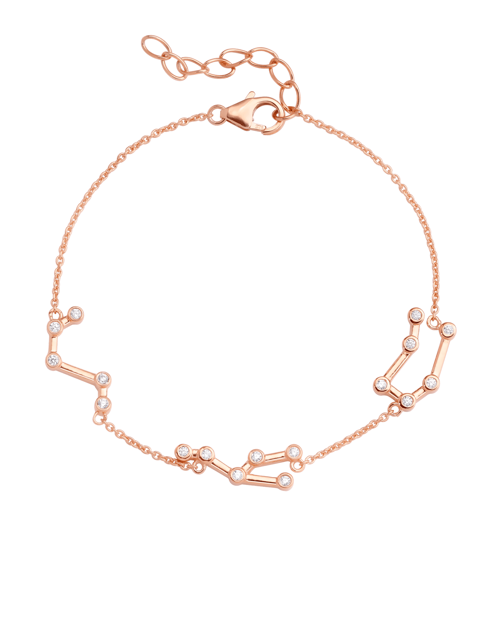 Bracelet Constellation - Or Rose Plaqué 18 carats Bracelets magal-dev 1 Constellation 15cm + 3cm Extension de chaîne 