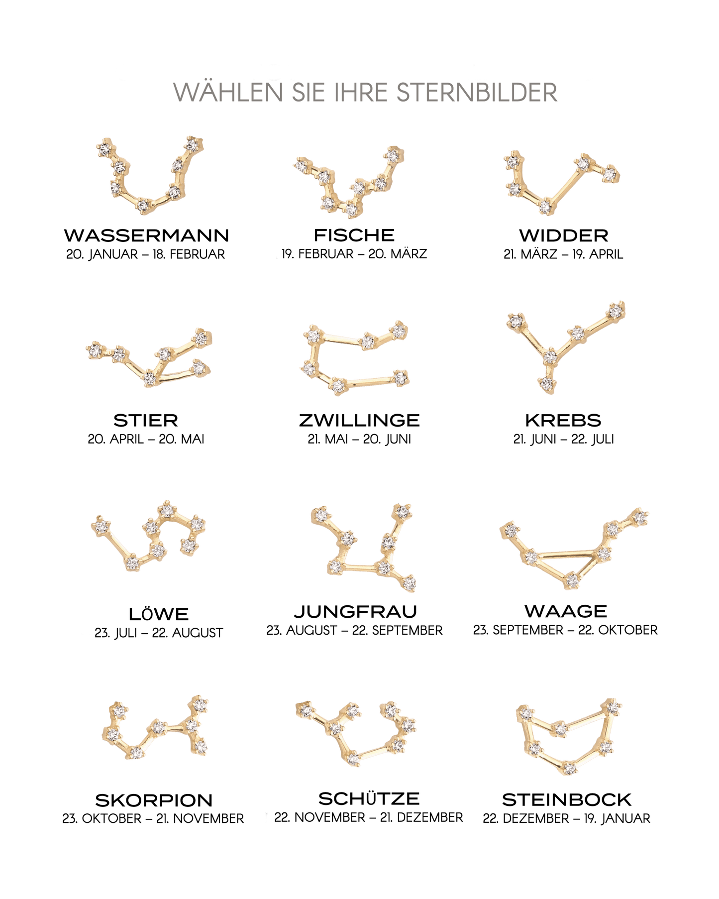 Die Sternbild-Halskette - 18K Vergoldetes Necklaces magal-dev 