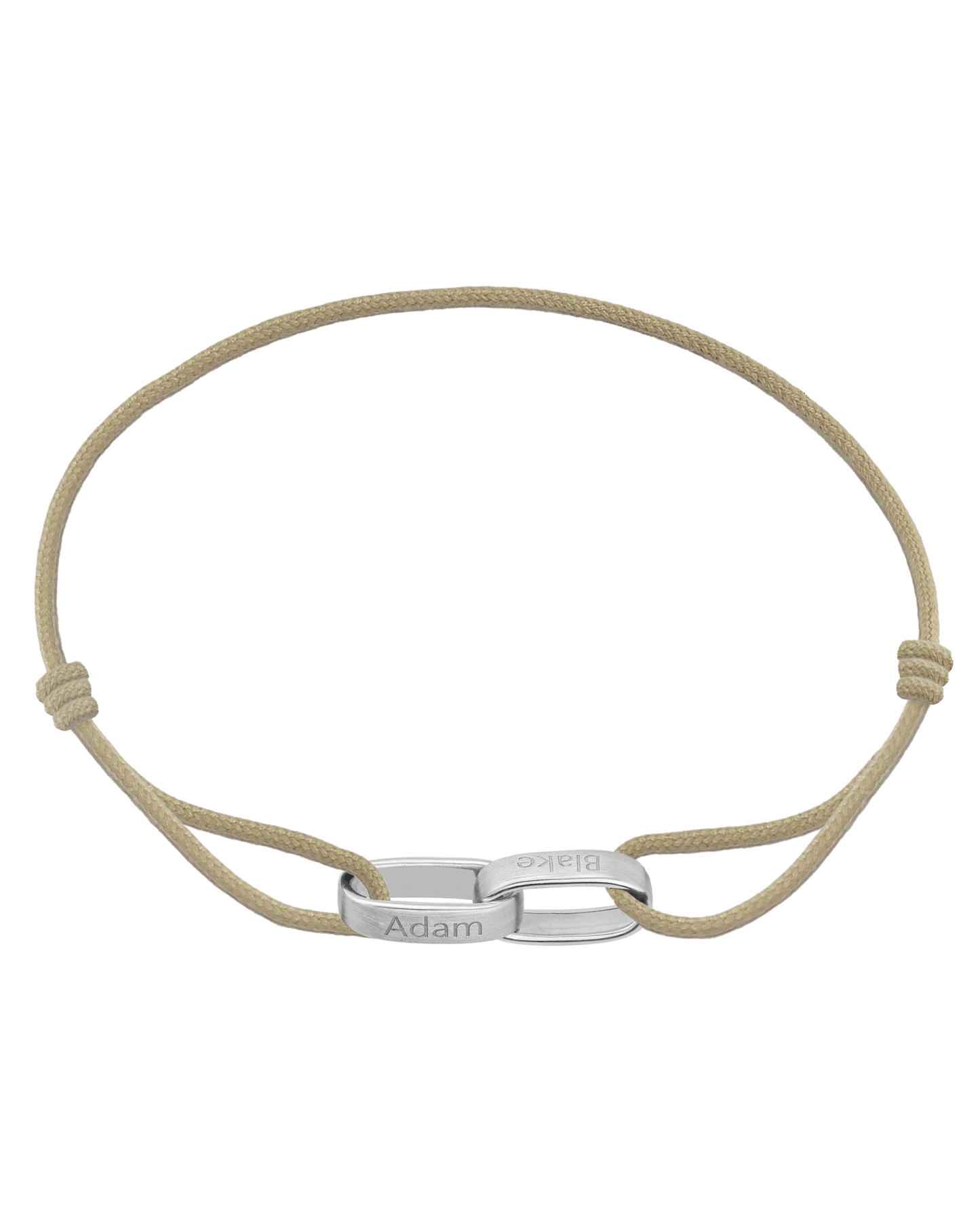 Cooper-Armband - 925er Sterlingsilber Bracelets magal-dev Beige 1 Name Verstellbar 7.5"-10.5"