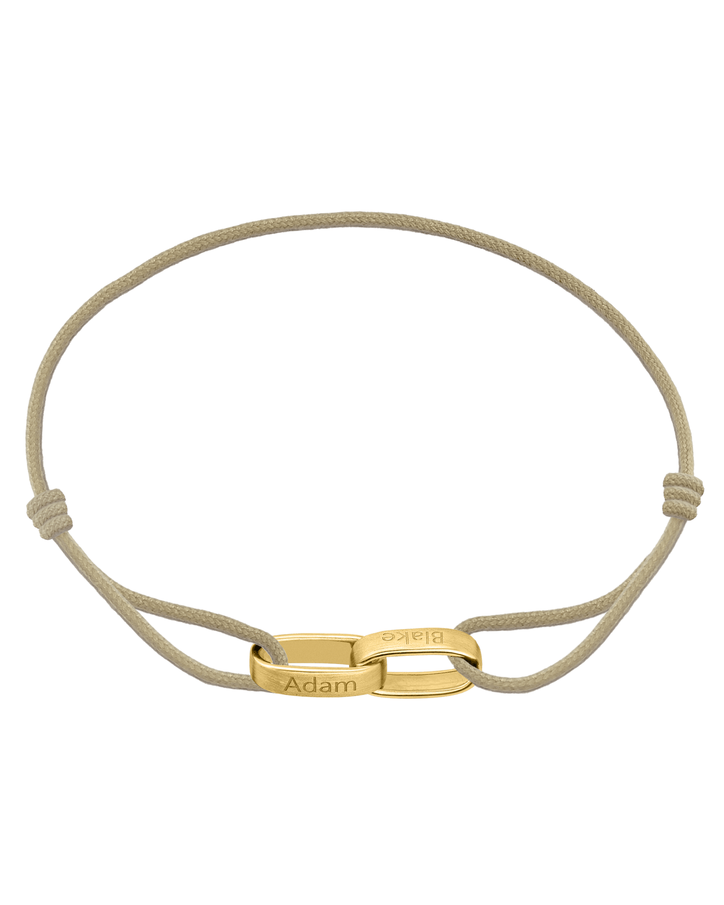 Cooper Bracelet - 18K Gold Vermeil Bracelets magal-dev Beige 1 Name Adjustable 7.5"-10.5"