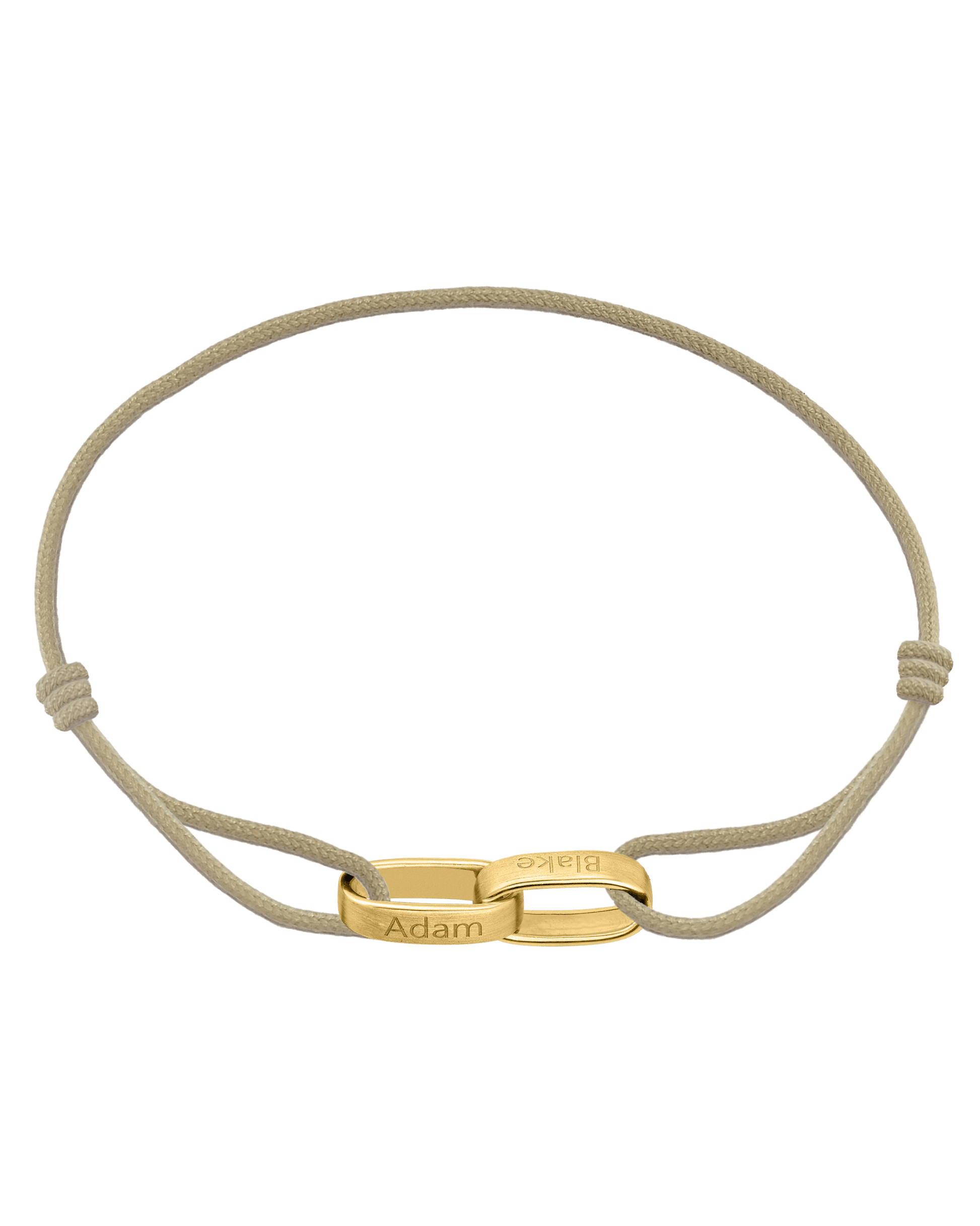 Cooper Bracelet - 18K Gold Vermeil Bracelets magal-dev Beige 1 Name Adjustable 7.5"-10.5"