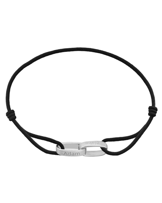 Bracelet Cooper - Argent 925 Bracelets magal-dev Noir 1 Nom Ajustable de 19 cm à 26.7 cm