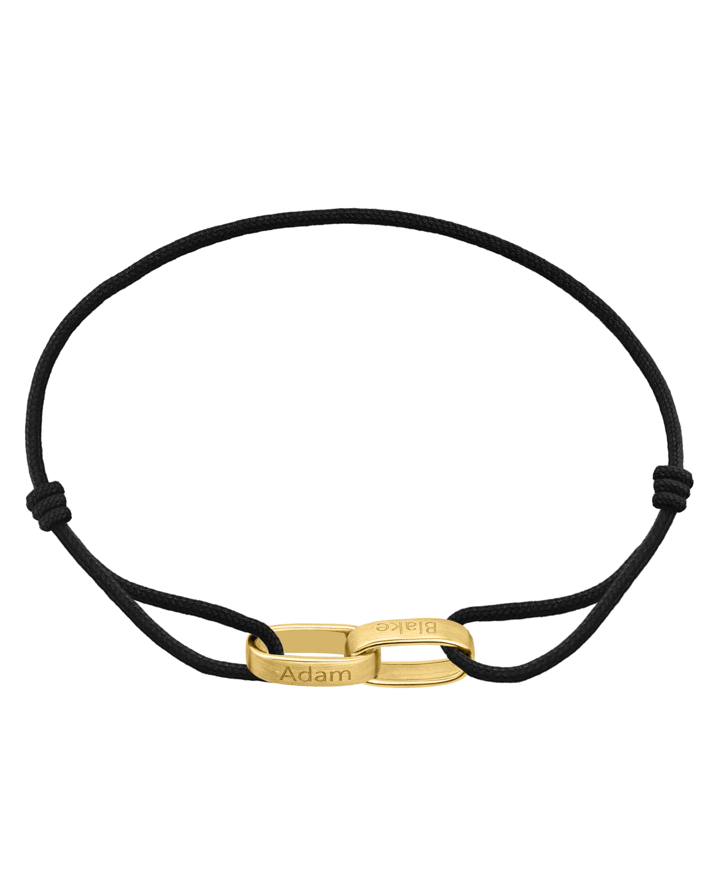 Cooper-Armband - 18K Vergoldetes Bracelets magal-dev Schwarz 1 Name Verstellbar 7.5"-10.5"