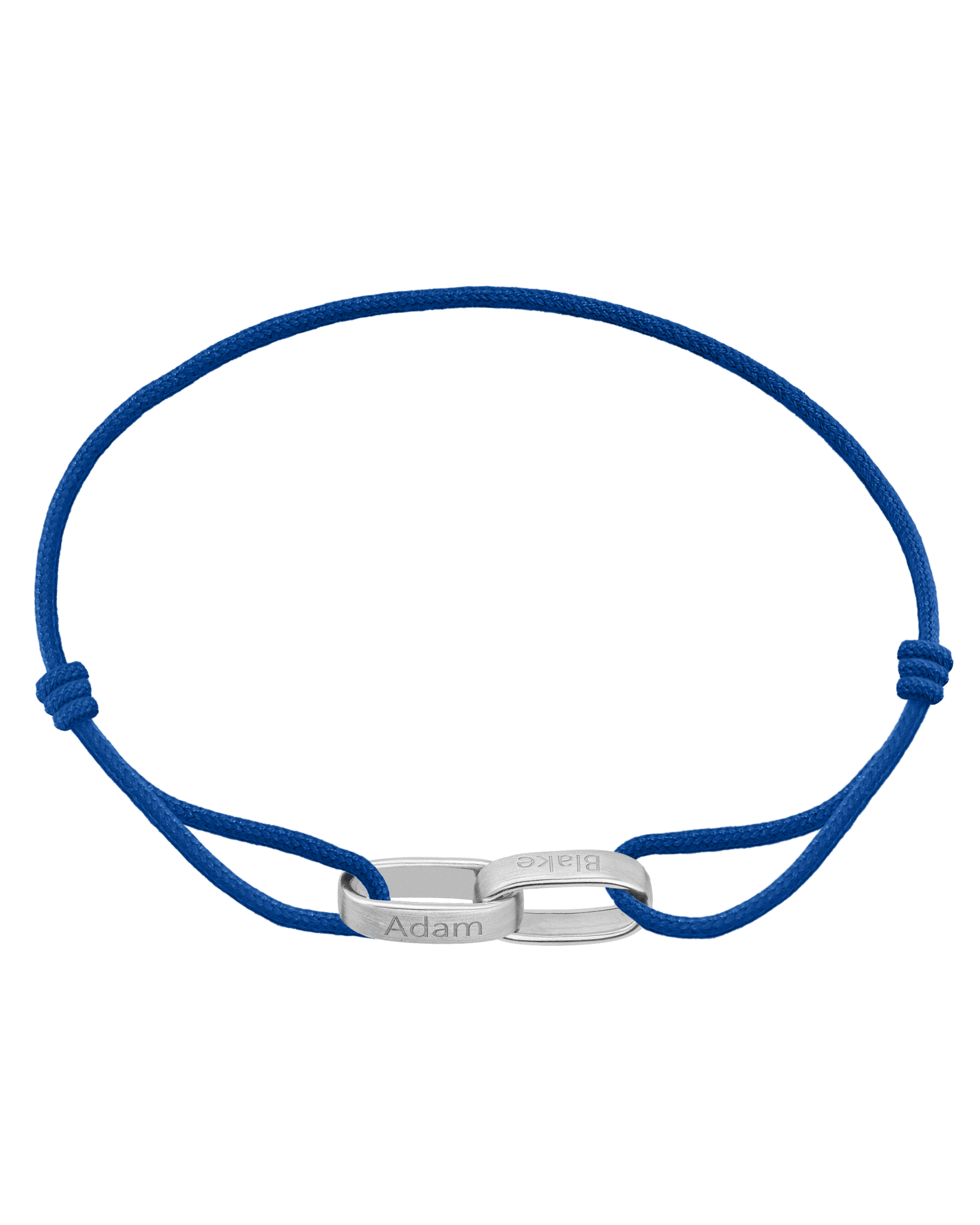 Cooper-Armband - 925er Sterlingsilber Bracelets magal-dev Blau 1 Name Verstellbar 7.5"-10.5"