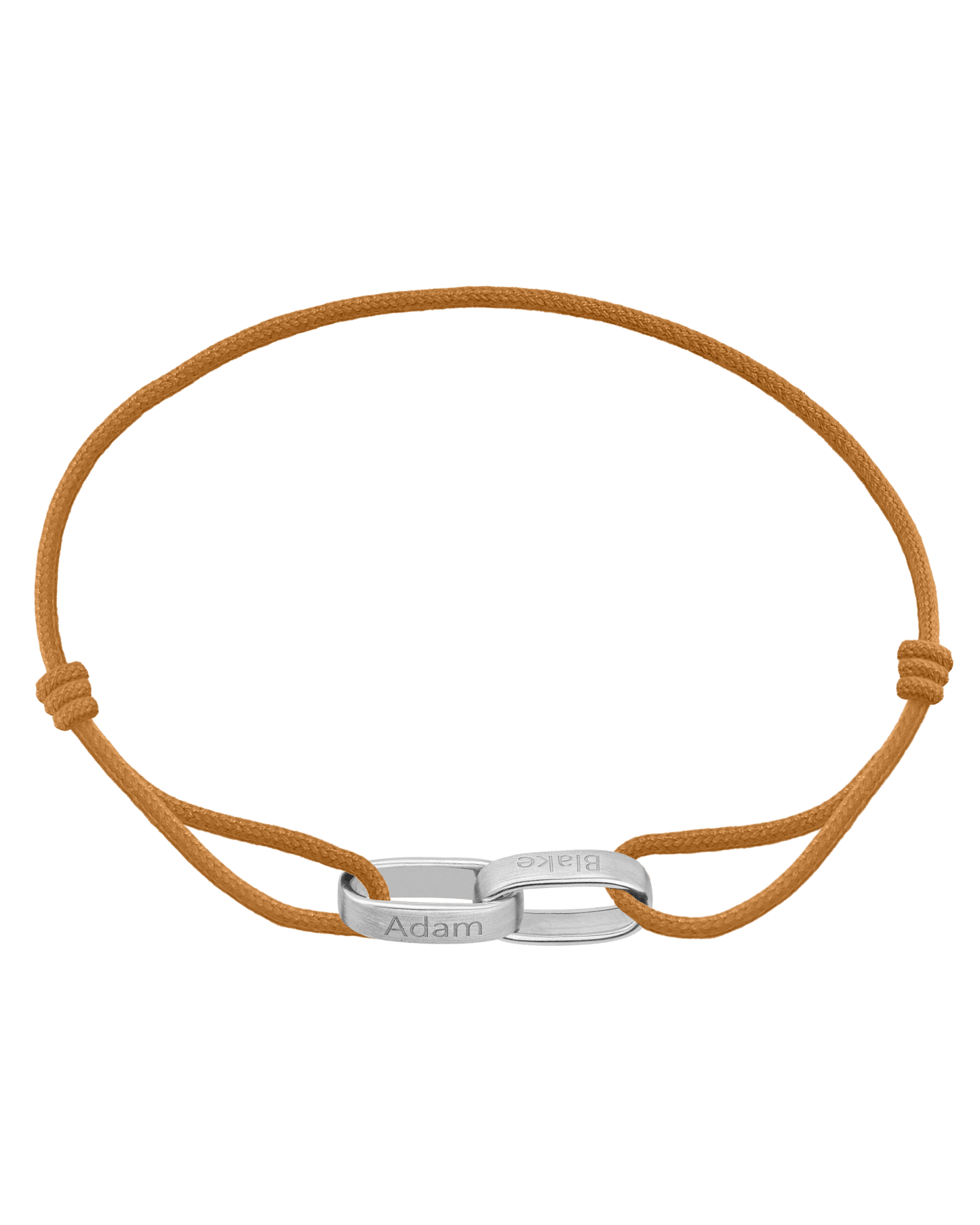 Cooper-Armband - 925er Sterlingsilber Bracelets magal-dev Braun 1 Name Verstellbar 7.5"-10.5"