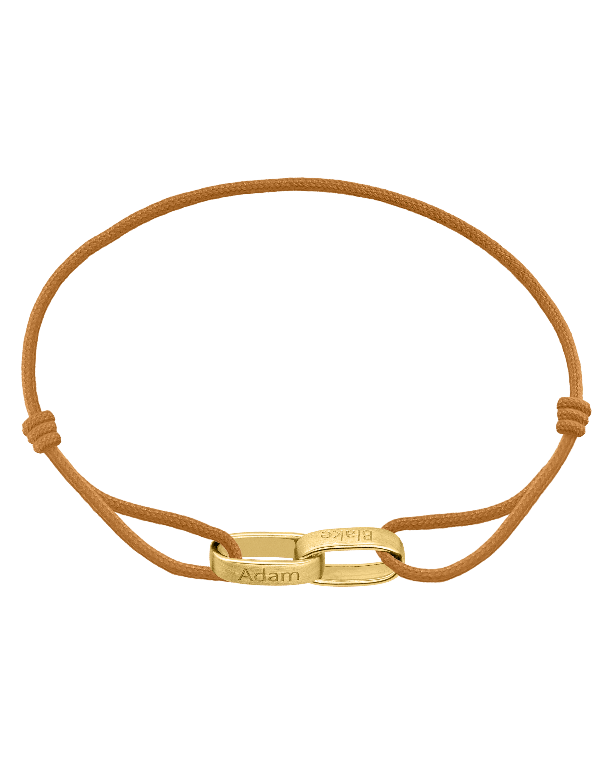 Cooper Bracelet - 18K Gold Vermeil Bracelets magal-dev Brown 1 Name Adjustable 7.5"-10.5"