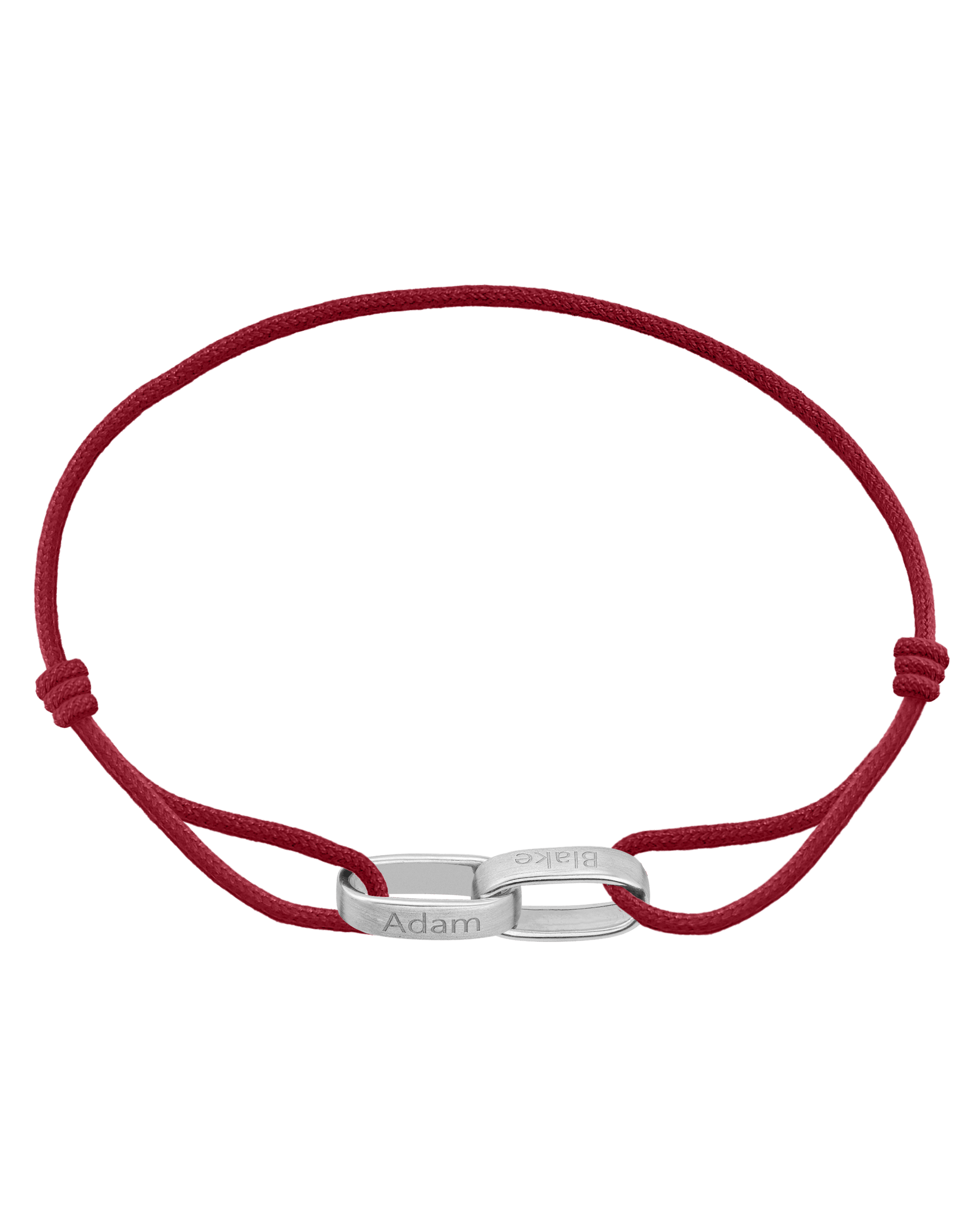 Bracelet Cooper - Argent 925 Bracelets magal-dev Rouge 1 Nom Ajustable de 19 cm à 26.7 cm