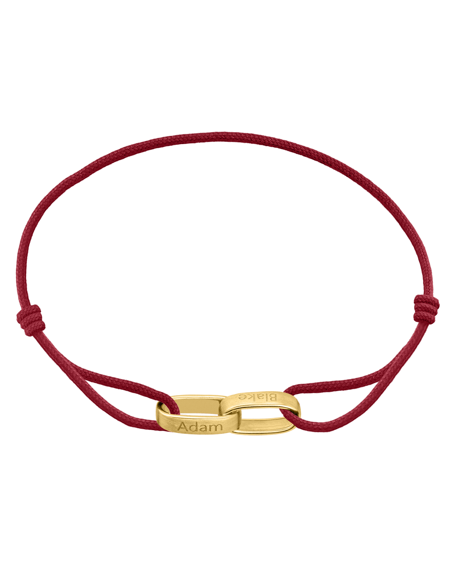 Bracelet Cooper - Or Jaune Plaqué 18 carats Bracelets magal-dev Rouge 1 Nom Ajustable de 19 cm à 26.7 cm