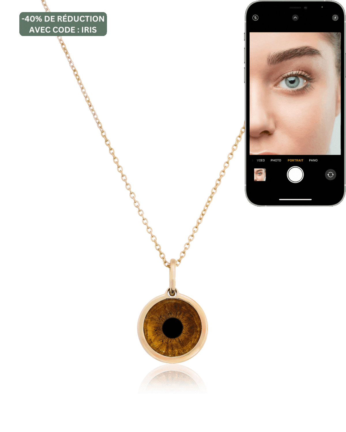 COLLIER MAGAL MY IRIS™ - Or Jaune Plaqué 18 carats Necklaces magal-dev 1 Iris 40cm 