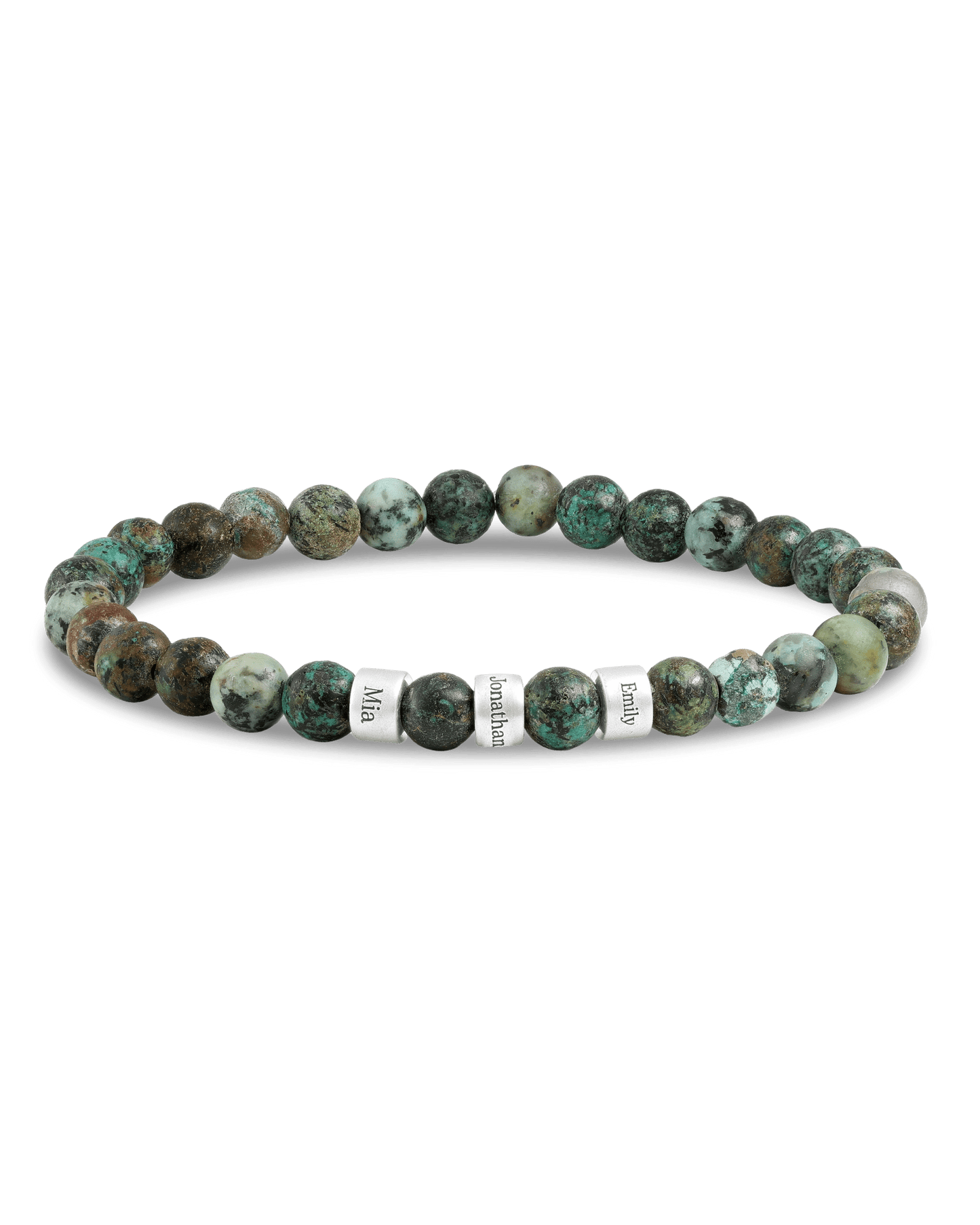 Dad's Legacy Beads Bracelet w/ Black Onyx Stones - 925 Sterling Silver Bracelets magal-dev Turquoise Gemstone 1 Charm 7.5" M/L Wrist