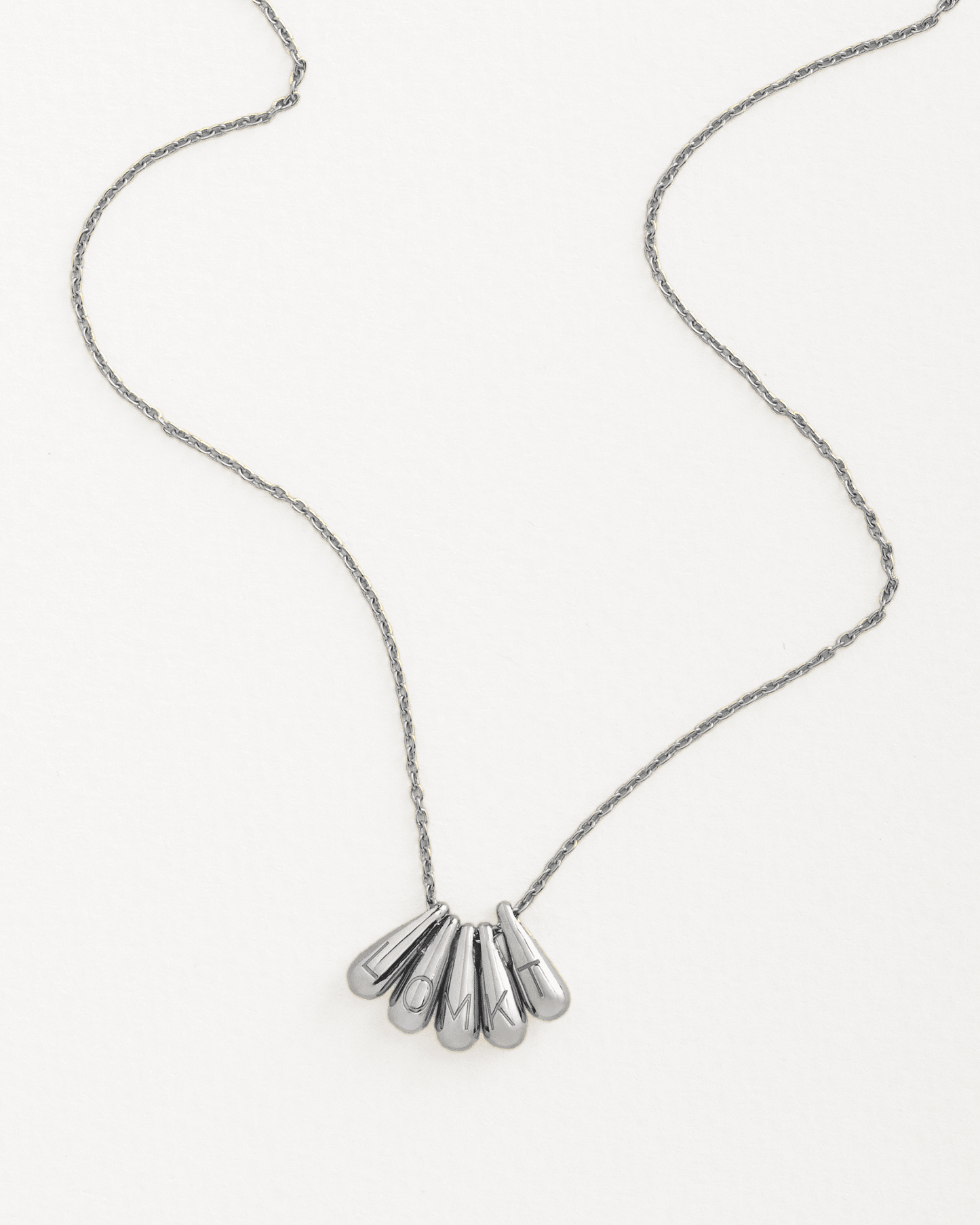 Collier Goutte Initiale - Argent 925 Necklaces magal-dev 1 Pendentif 40cm 