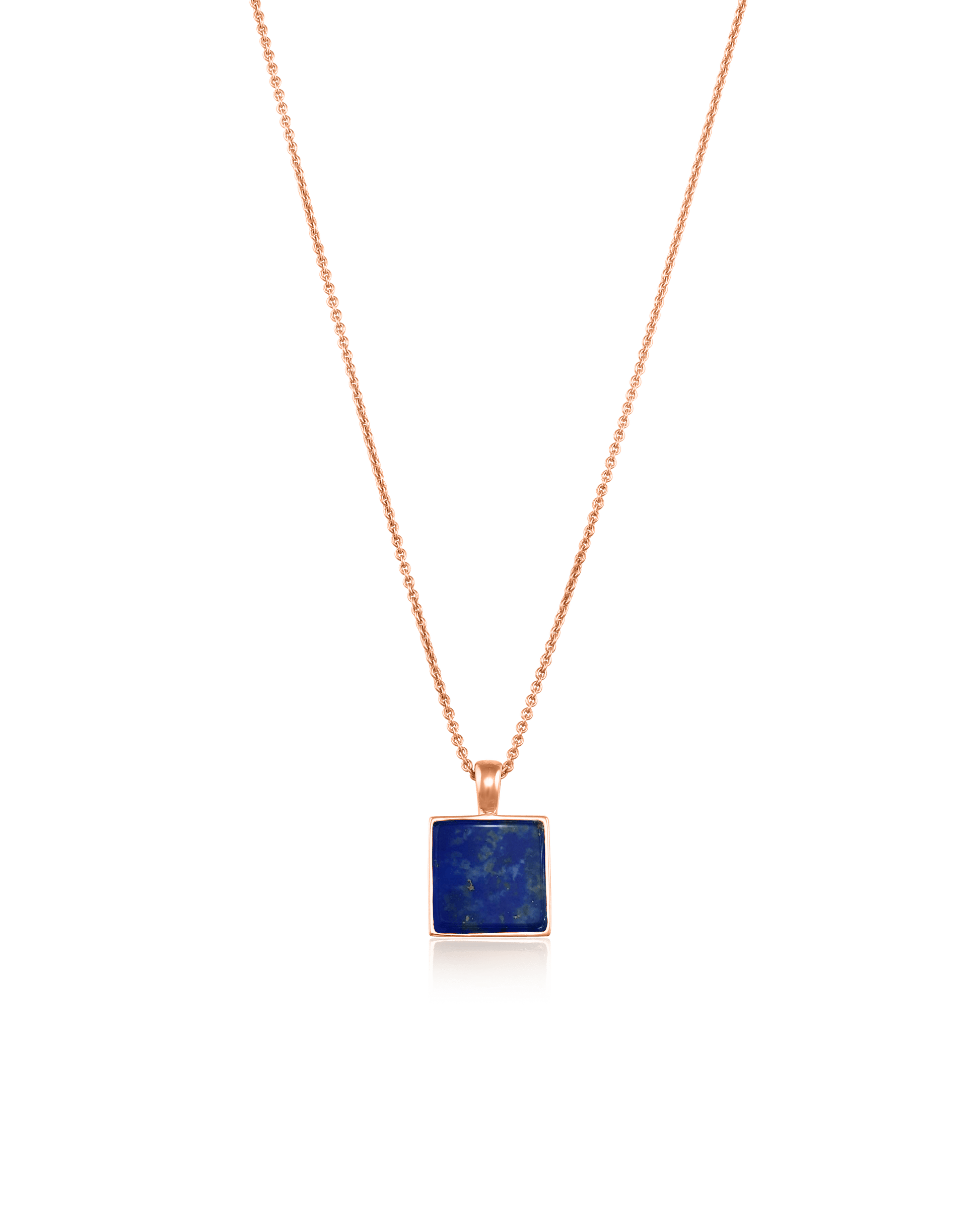 El Dorado Necklace - 18K Rose Vermeil Necklaces magal-dev Blue Lapis 22" 