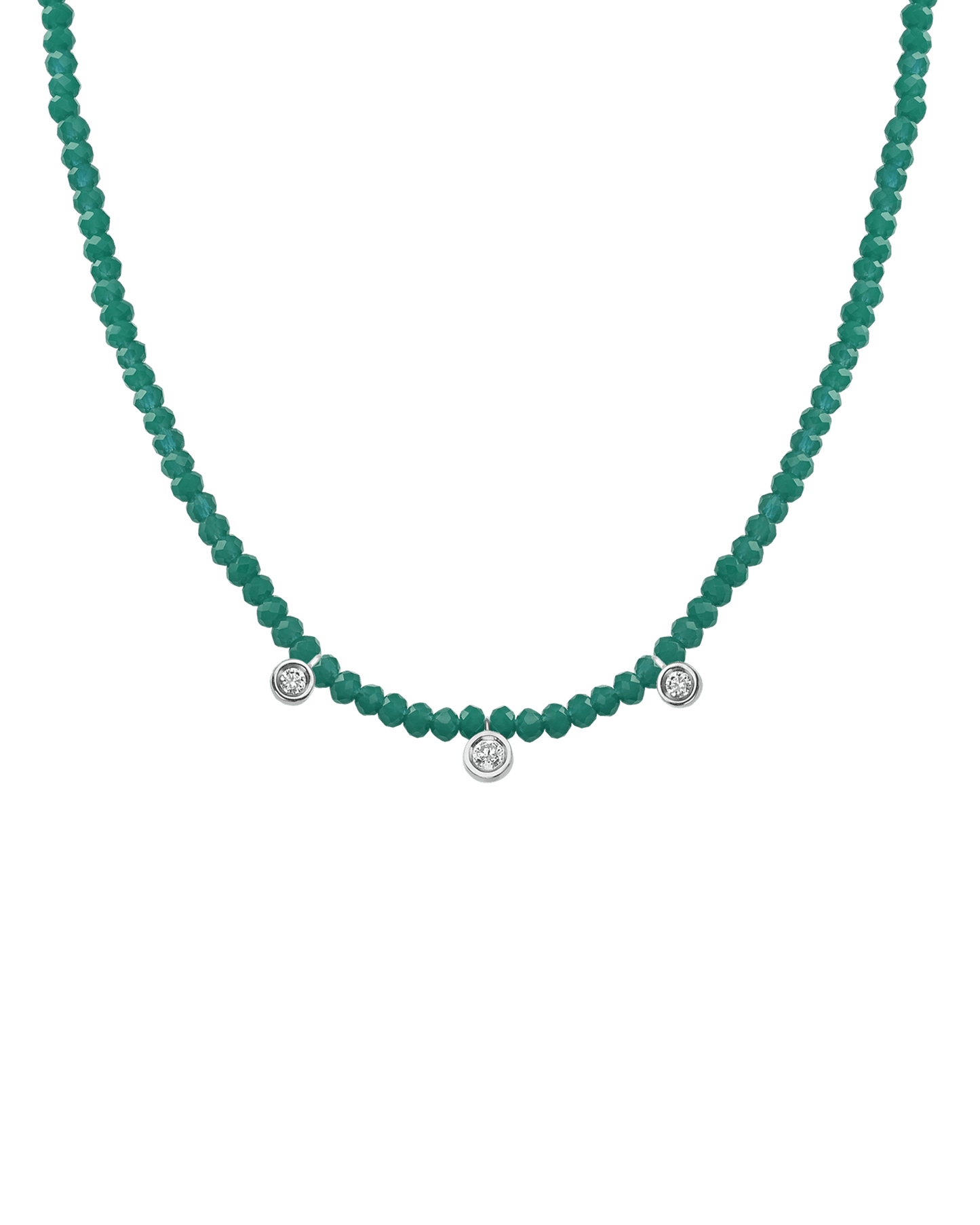 Colliers 3 Diamants & Pierres Précieuses - Or Jaune 14 carats Necklaces magal-dev 