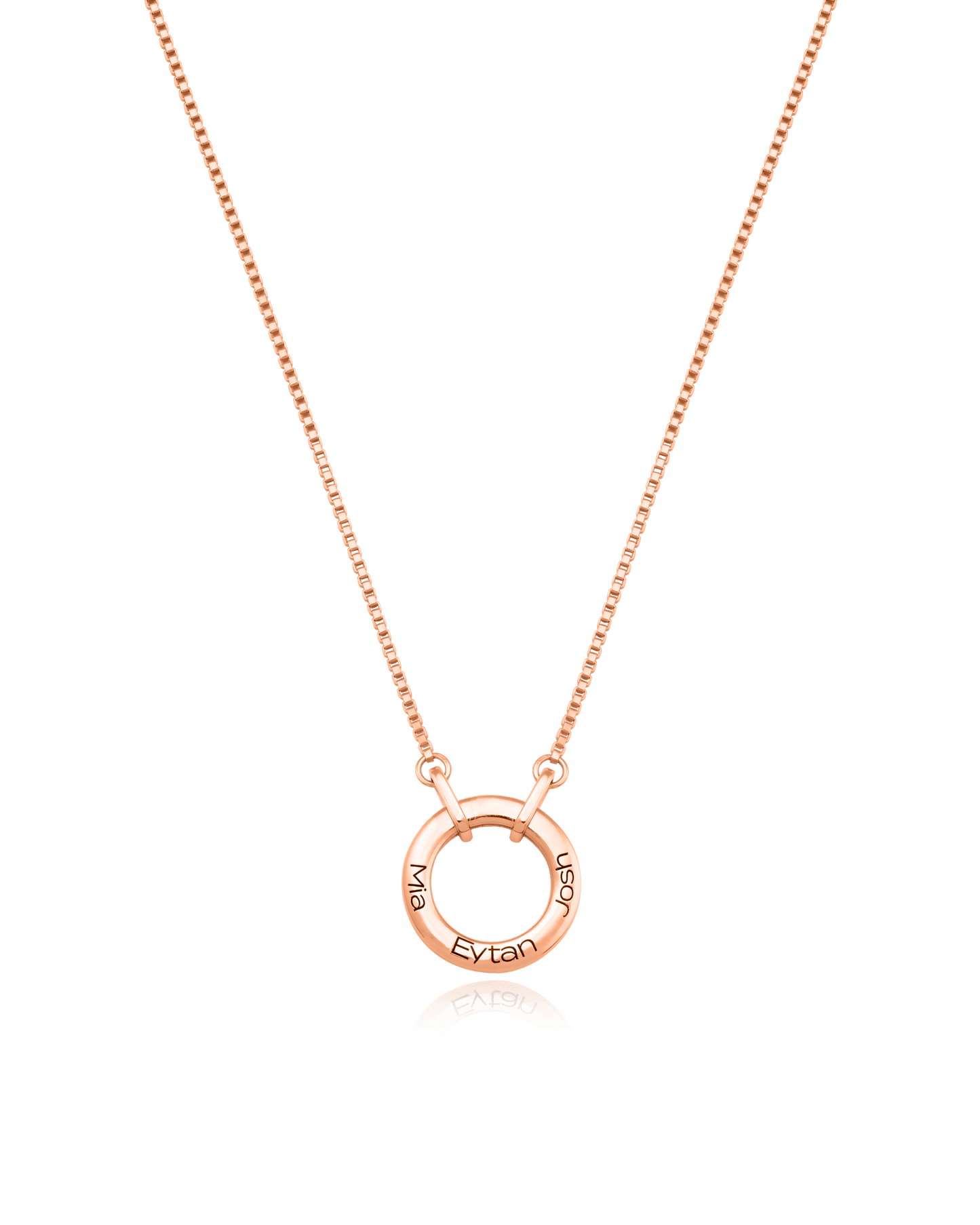 Collier Cercle Familial - Or Rose Plaqué 18 carats Necklaces magal-dev 1 Gravure 40cm 