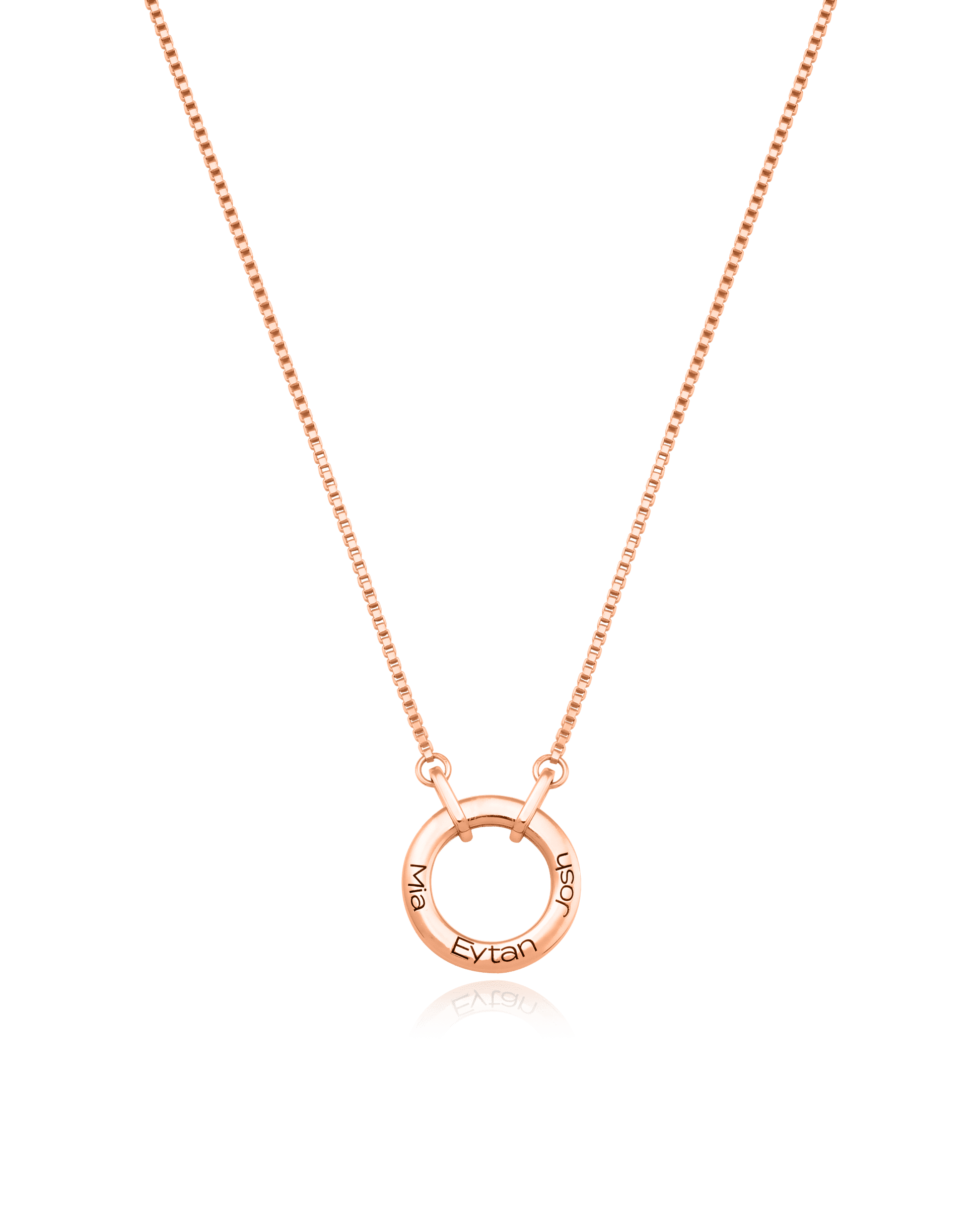 Collier Cercle Familial - Or Rose Plaqué 18 carats Necklaces magal-dev 1 Gravure 40cm 