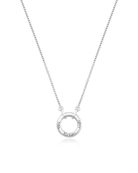 Collier Cercle Familial - Argent 925 Necklaces magal-dev 1 Gravure 40cm 