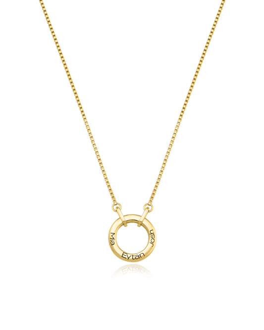 Collier Cercle Familial - Or Jaune Plaqué 18 carats Necklaces magal-dev 1 Gravure 40cm 