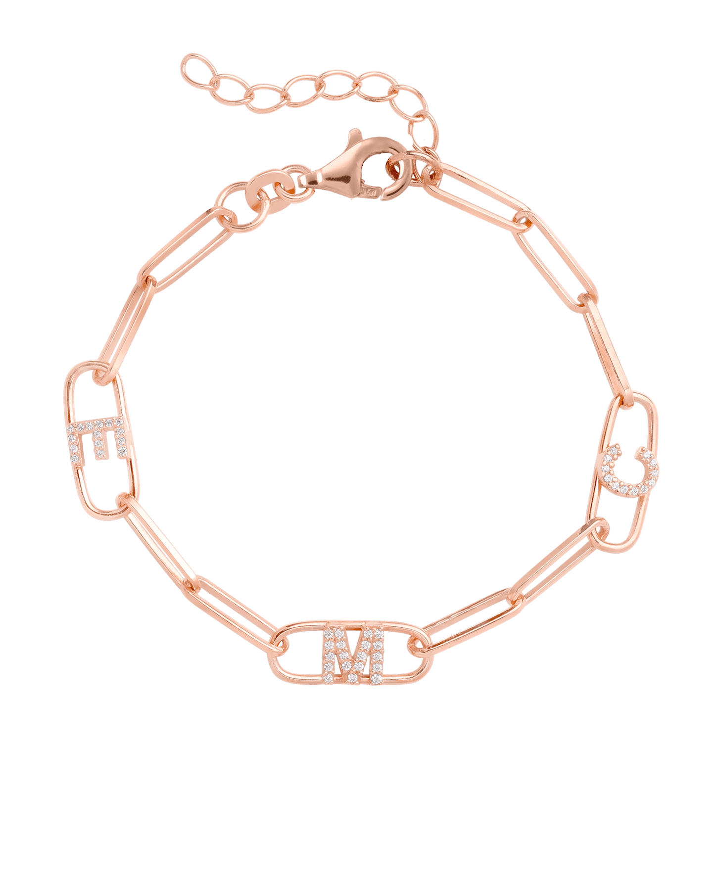 Initials Link Bracelet - 18K Gold Vermeil Bracelets magal-dev 