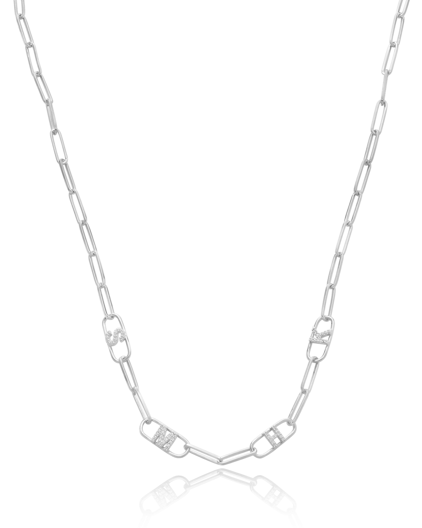 Collier Liens & Initiale(s) - Argent 925 Necklaces magal-dev 1 Initiale 40cm 