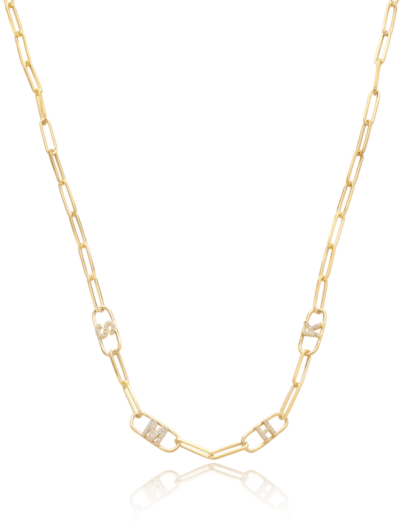 Collier Liens & Initiale(s) - Or Jaune Plaqué 18 carats Necklaces magal-dev 1 Initiale 40cm 