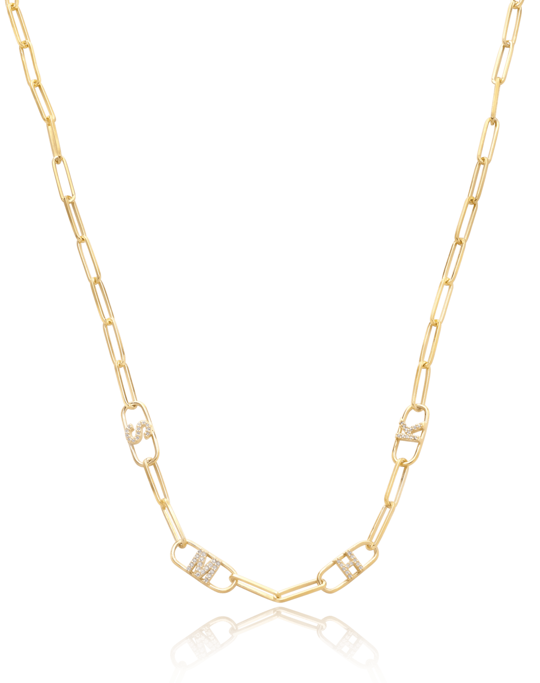 Collier Liens & Initiale(s) - Or Jaune Plaqué 18 carats Necklaces magal-dev 1 Initiale 40cm 