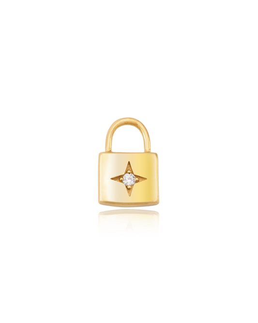 Lock Charm - 18K Gold Vermeil Charm magal-dev No 