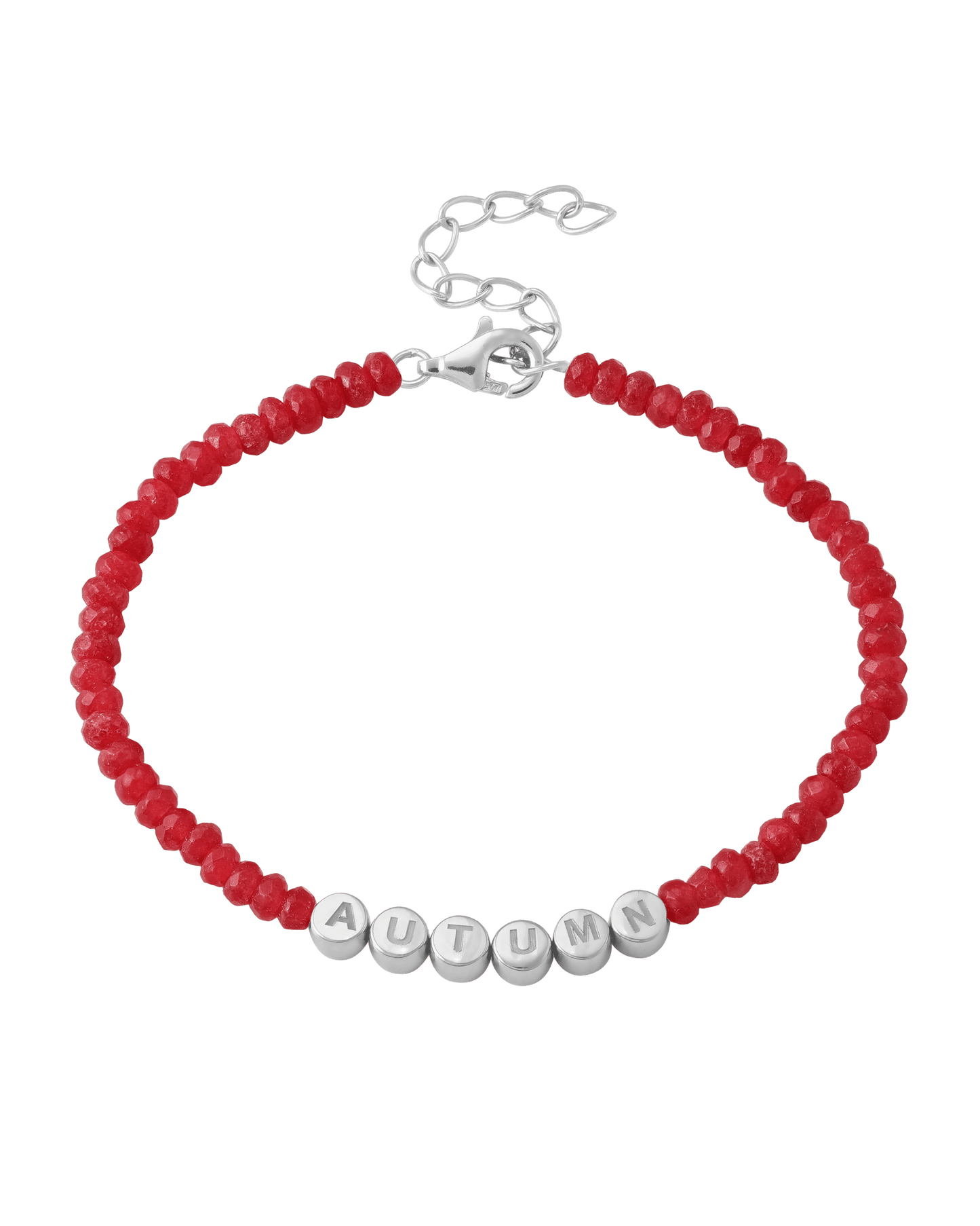 Bracelet Métro - Argent 925 Bracelets magal-dev Jade Rouge 1 