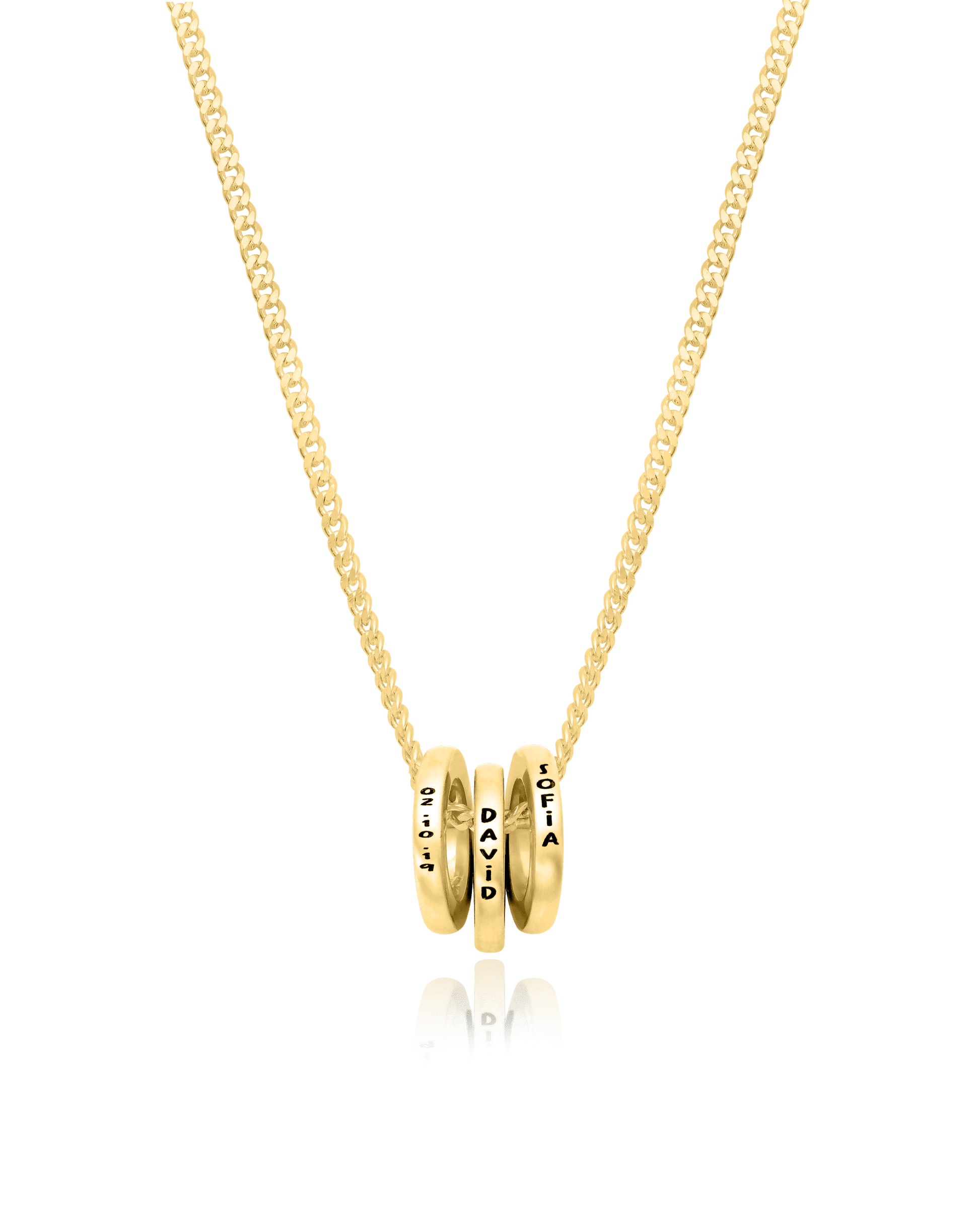 Collier Les miens - Or Jaune Plaqué 18 carats Necklaces magal-dev 1 Anneau Brillant 51cm