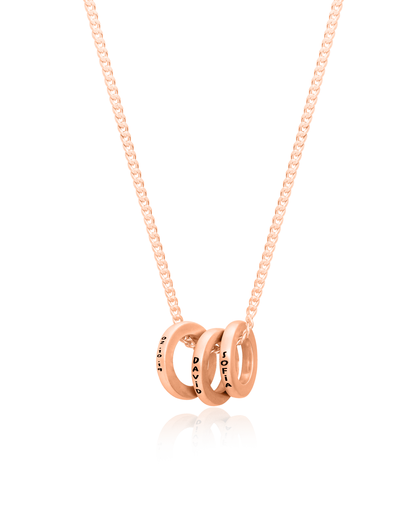 Collier Les miens - Or Rose Plaqué 18 carats Necklaces magal-dev 1 Anneau Mate 51cm