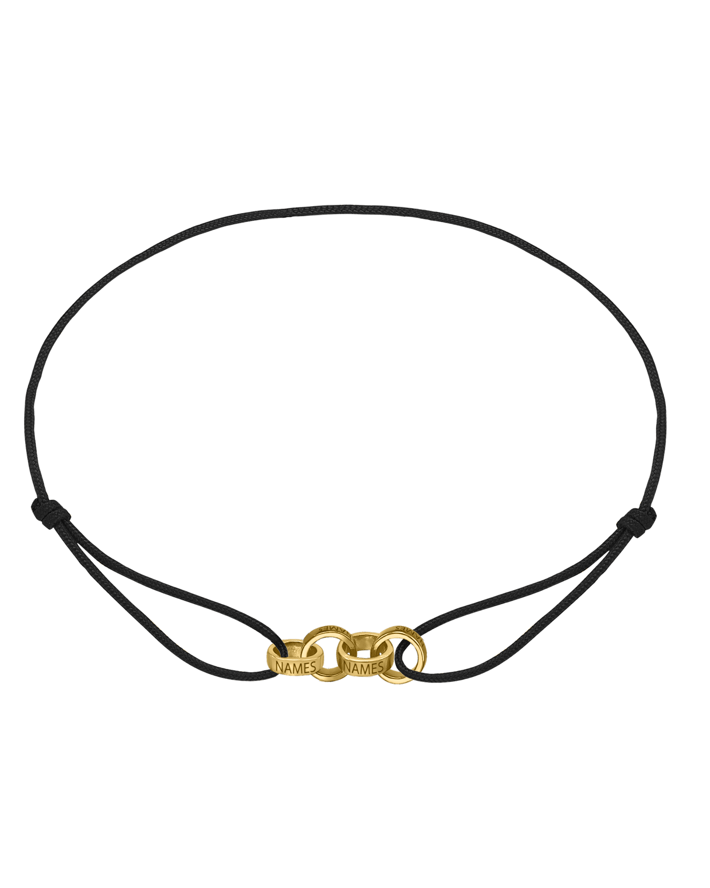 Men's Forever Engravable Link(s) Bracelet - 18K Gold Vermeil Bracelets magal-dev Black 4 Links 