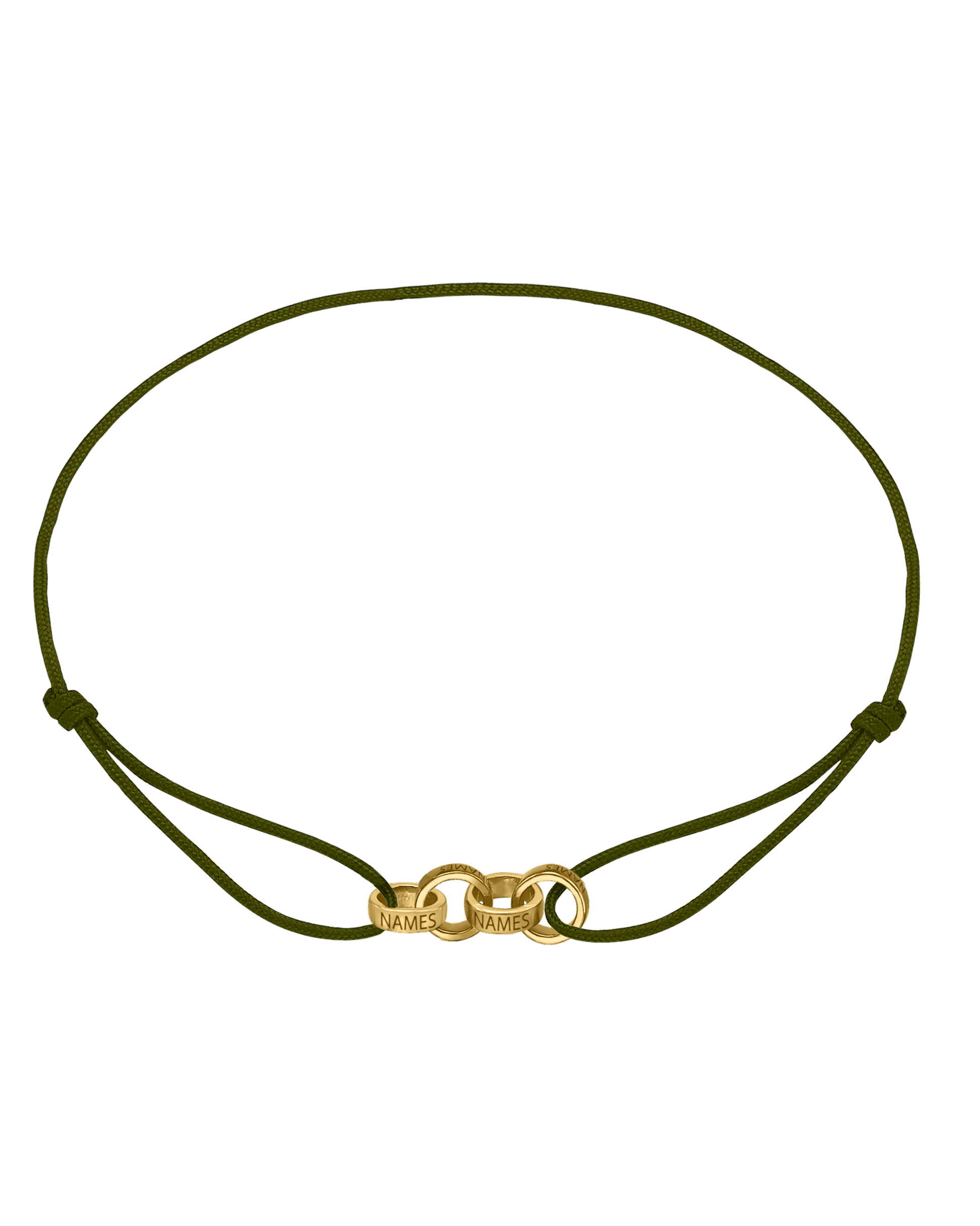 Men's Forever Engravable Link(s) Bracelet - 18K Gold Vermeil Bracelets magal-dev Khaki 4 Links 