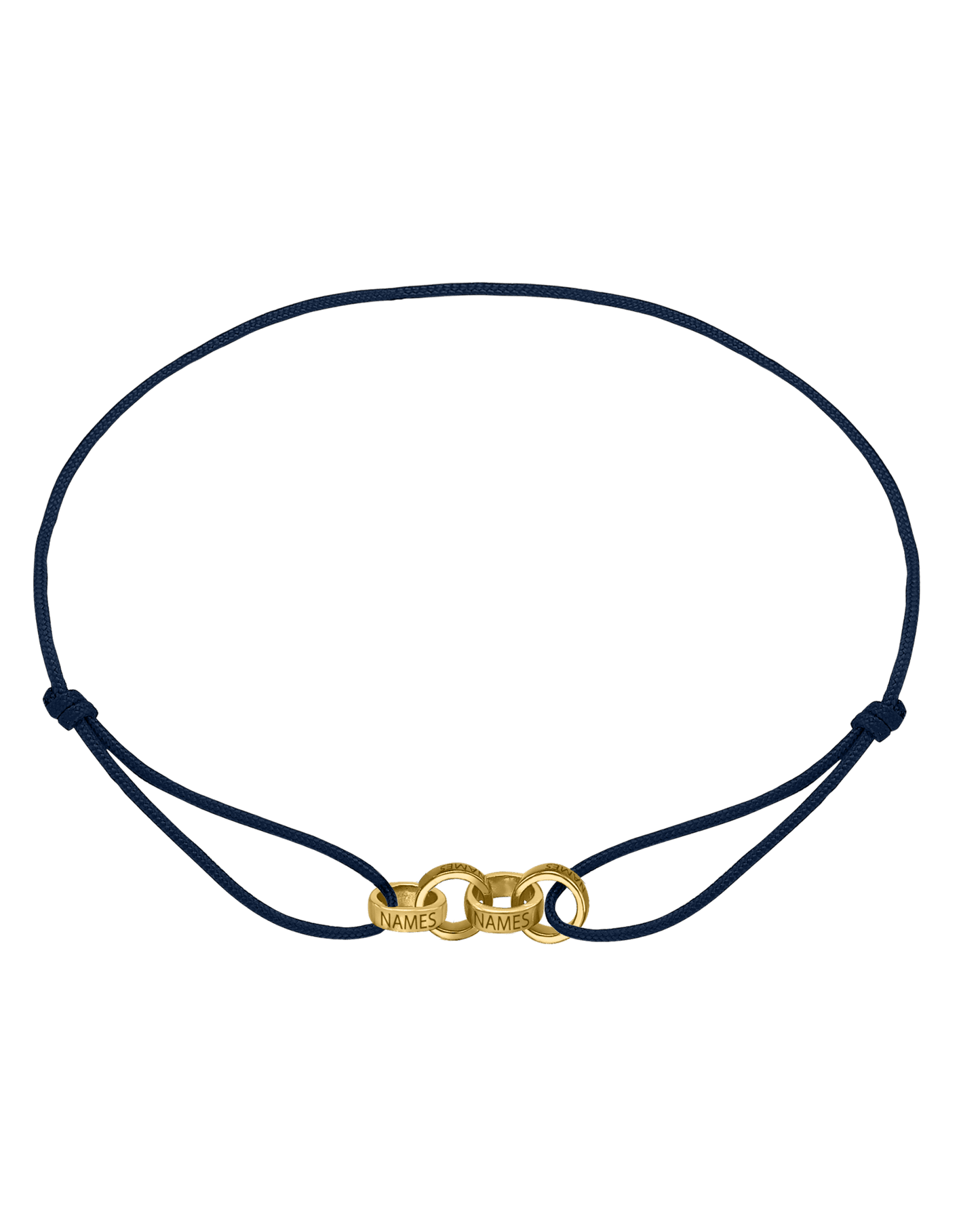 Men's Forever Engravable Link(s) Bracelet - 18K Gold Vermeil Bracelets magal-dev Navy Blue 4 Links 