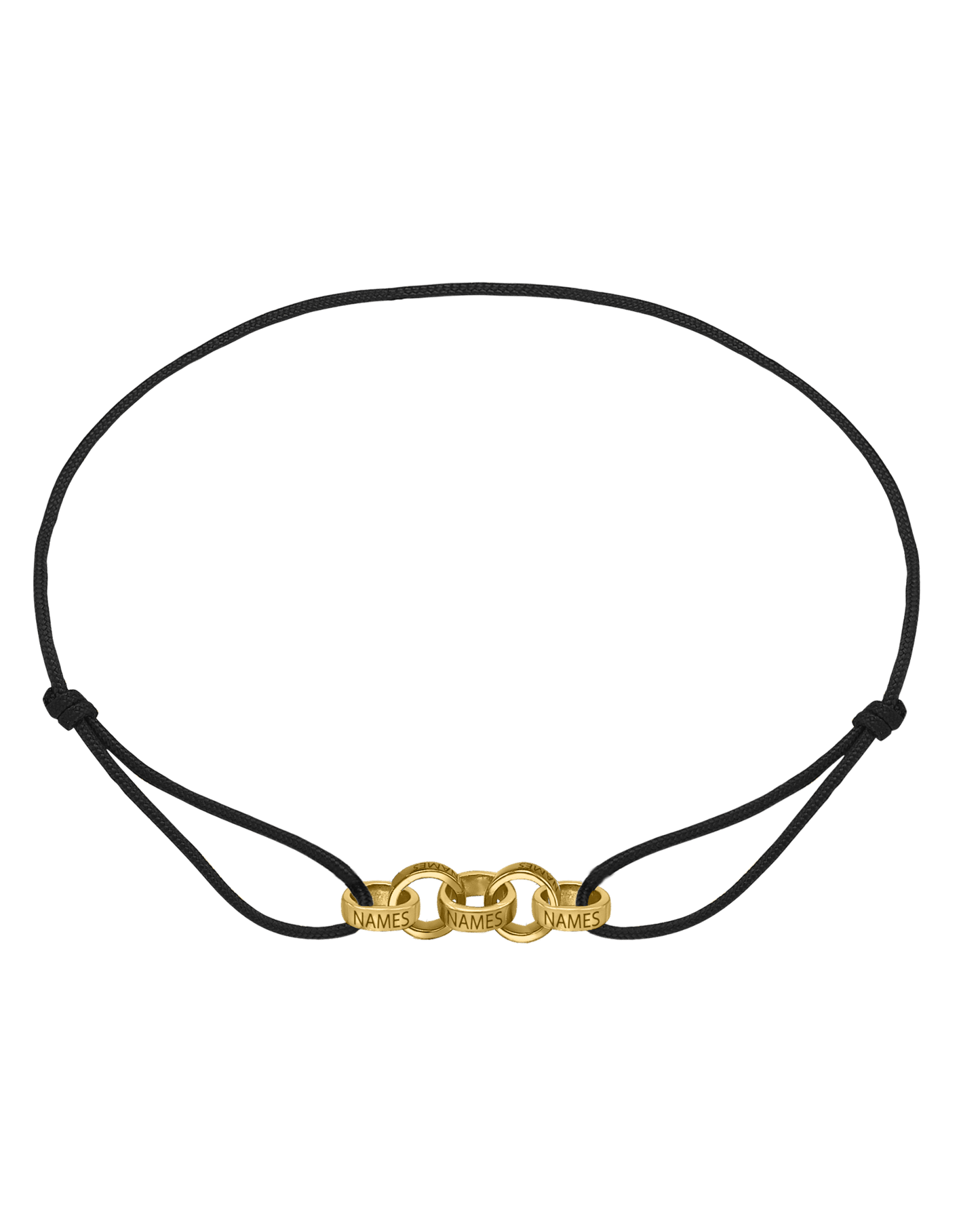 Men's Forever Engravable Link(s) Bracelet - 18K Gold Vermeil Bracelets magal-dev Black 5 Links 