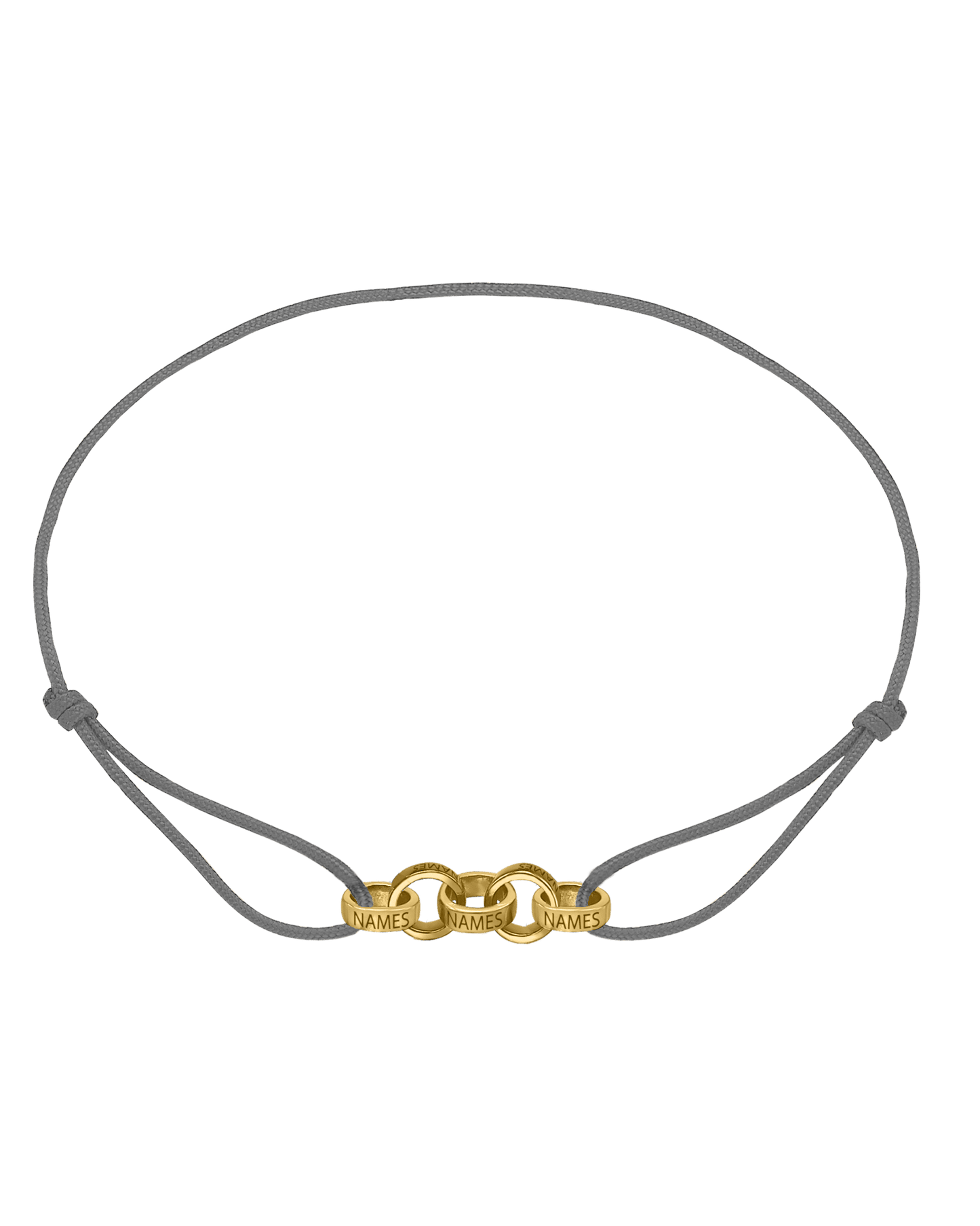 Men's Forever Engravable Link(s) Bracelet - 18K Gold Vermeil Bracelets magal-dev Grey 5 Links 
