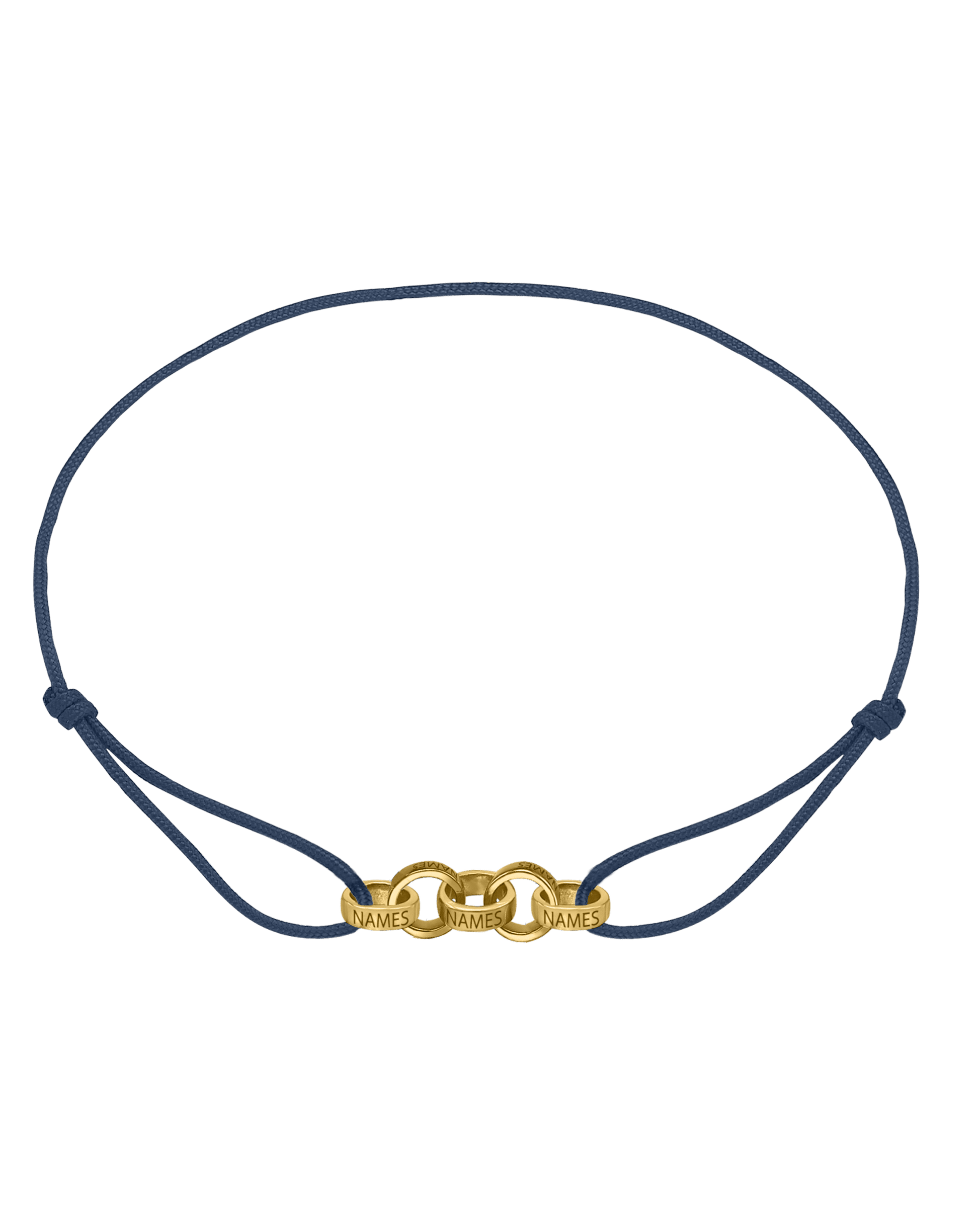 Men's Forever Engravable Link(s) Bracelet - 18K Gold Vermeil Bracelets magal-dev Navy Blue 5 Links 