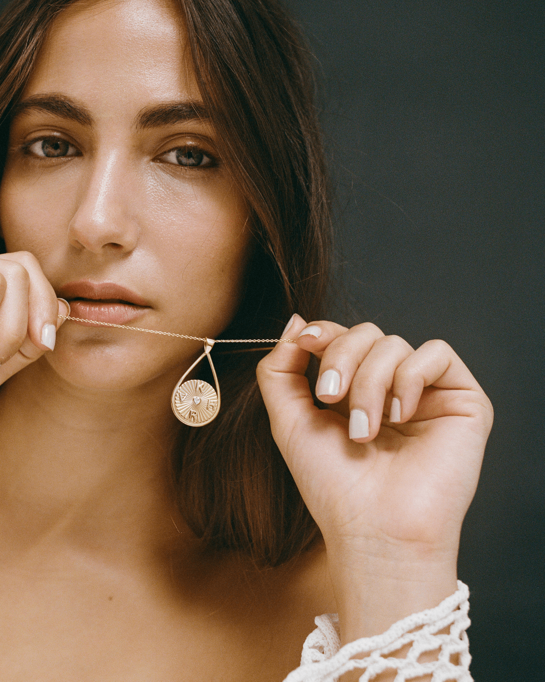 Marie Coin Necklace - 18K Rose Vermeil Necklaces magal-dev 
