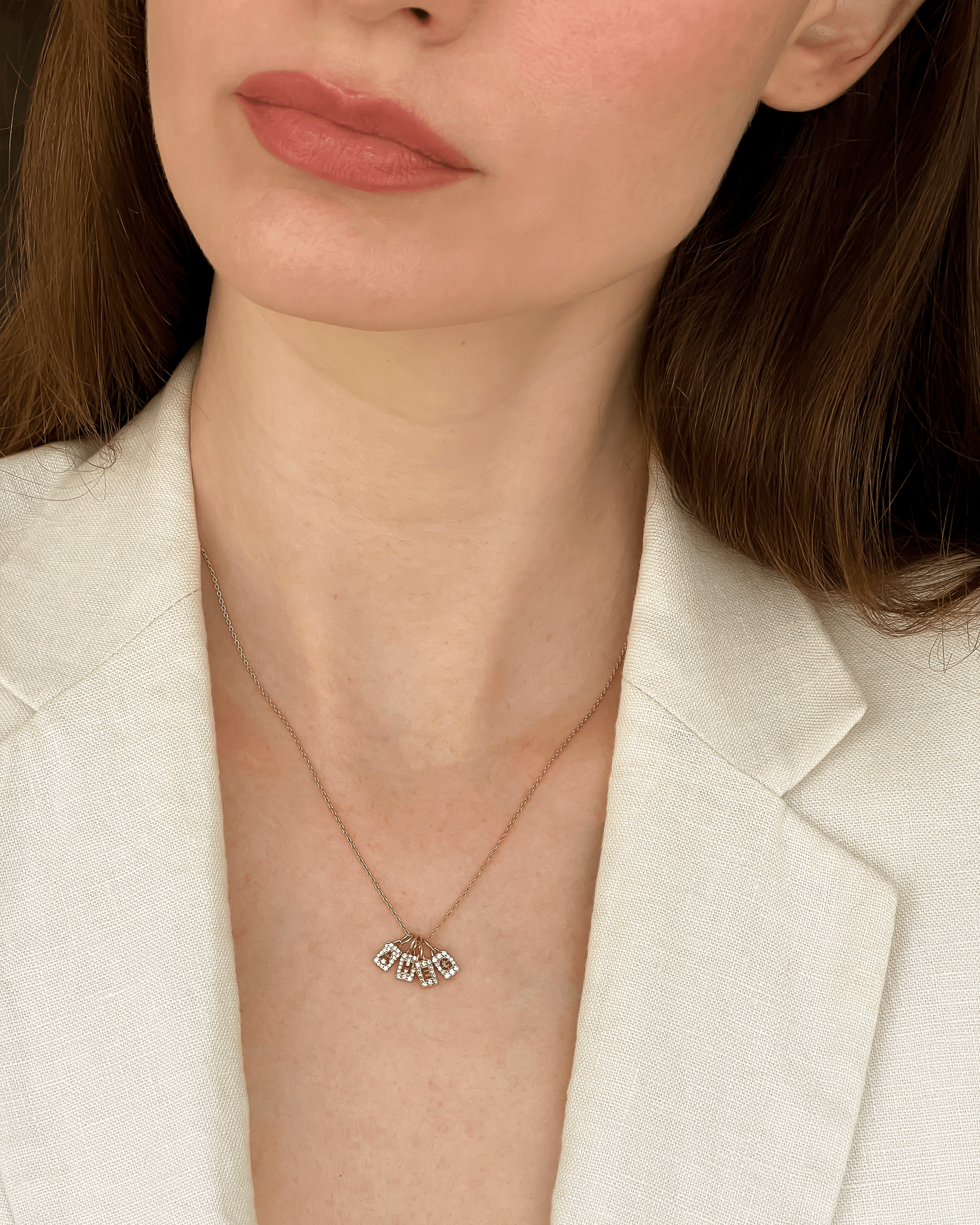 Stardust Initial Tag Necklace - 925 Sterling Silver Necklaces magal-dev 