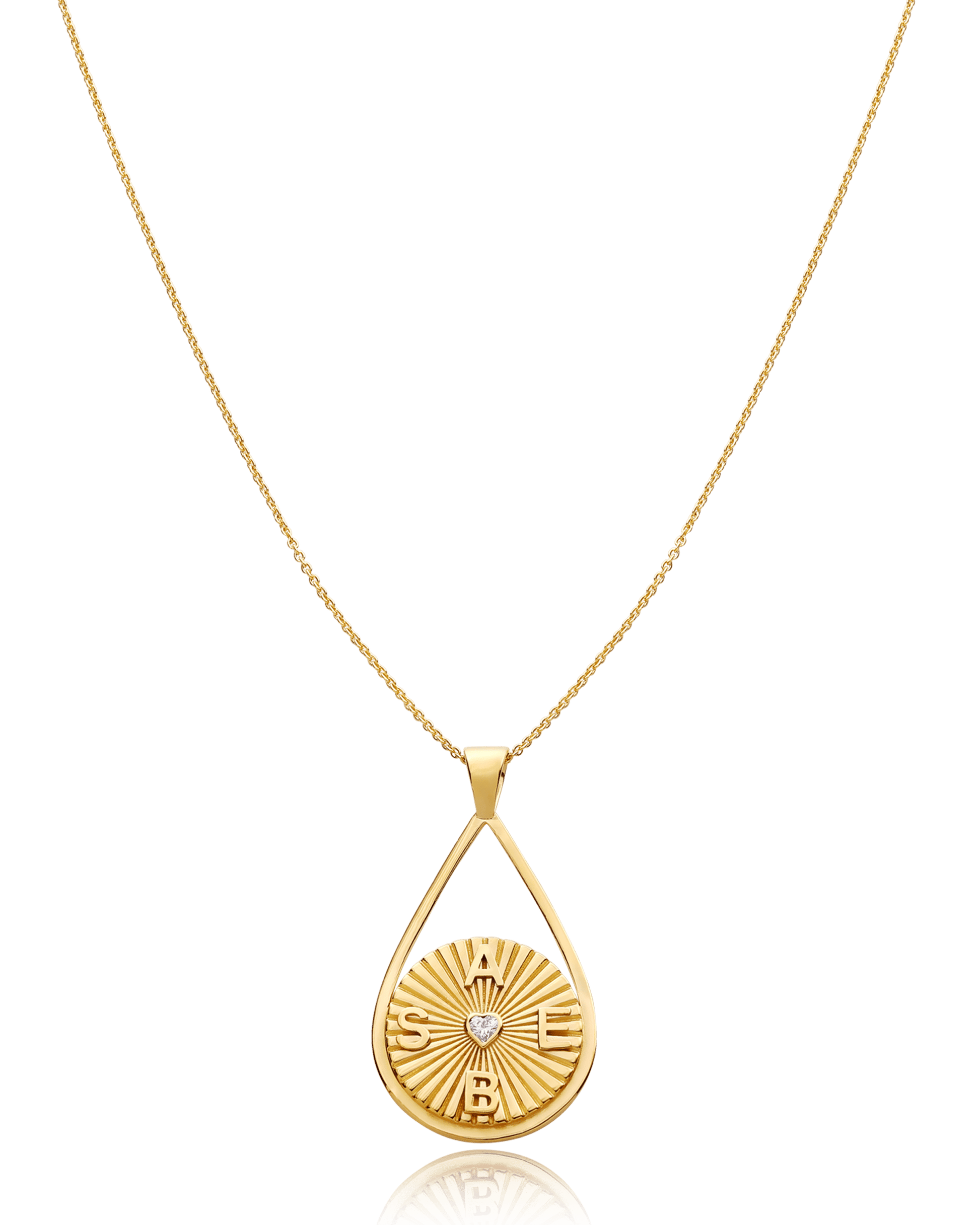 Marie Coin Necklace - 18K Gold Vermeil Necklaces magal-dev 1 Initial 16" 