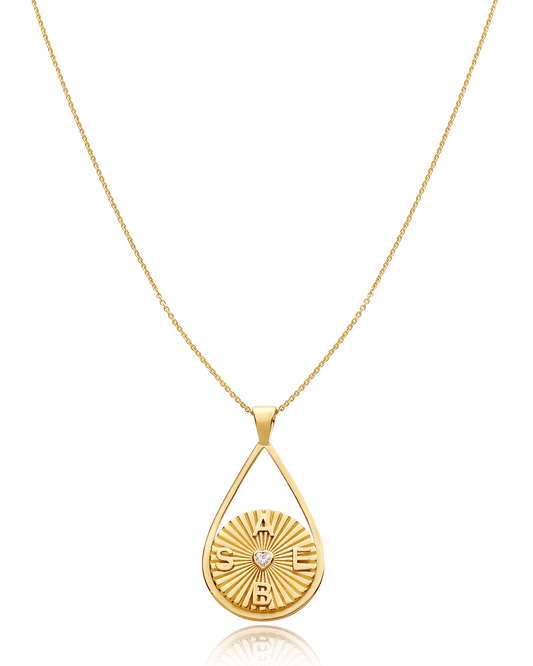 Marie Coin Necklace - 18K Gold Vermeil Necklaces magal-dev 1 Initial 16" 