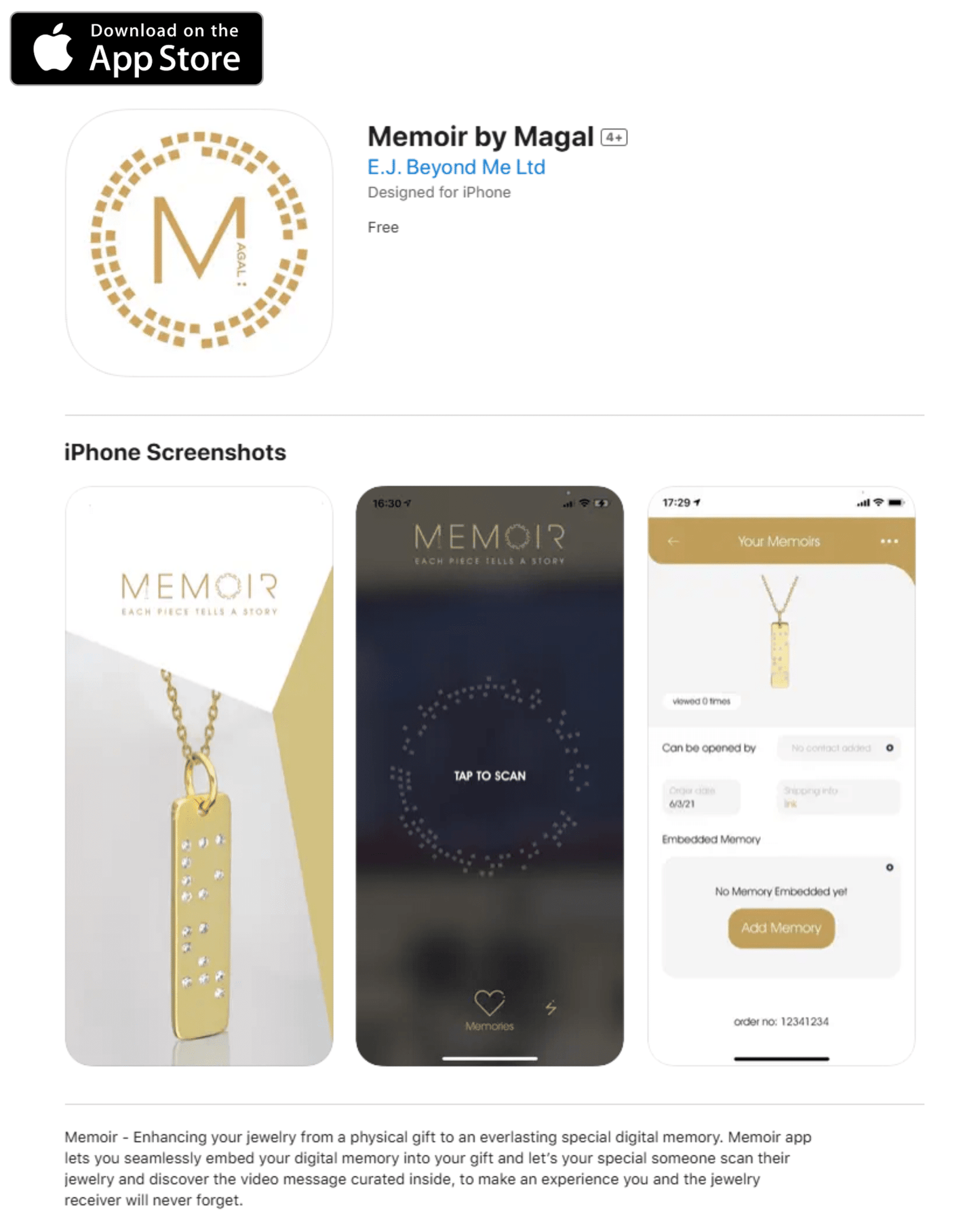 The Memoir Necklace - 18K Rose Vermeil Necklaces magal-dev 